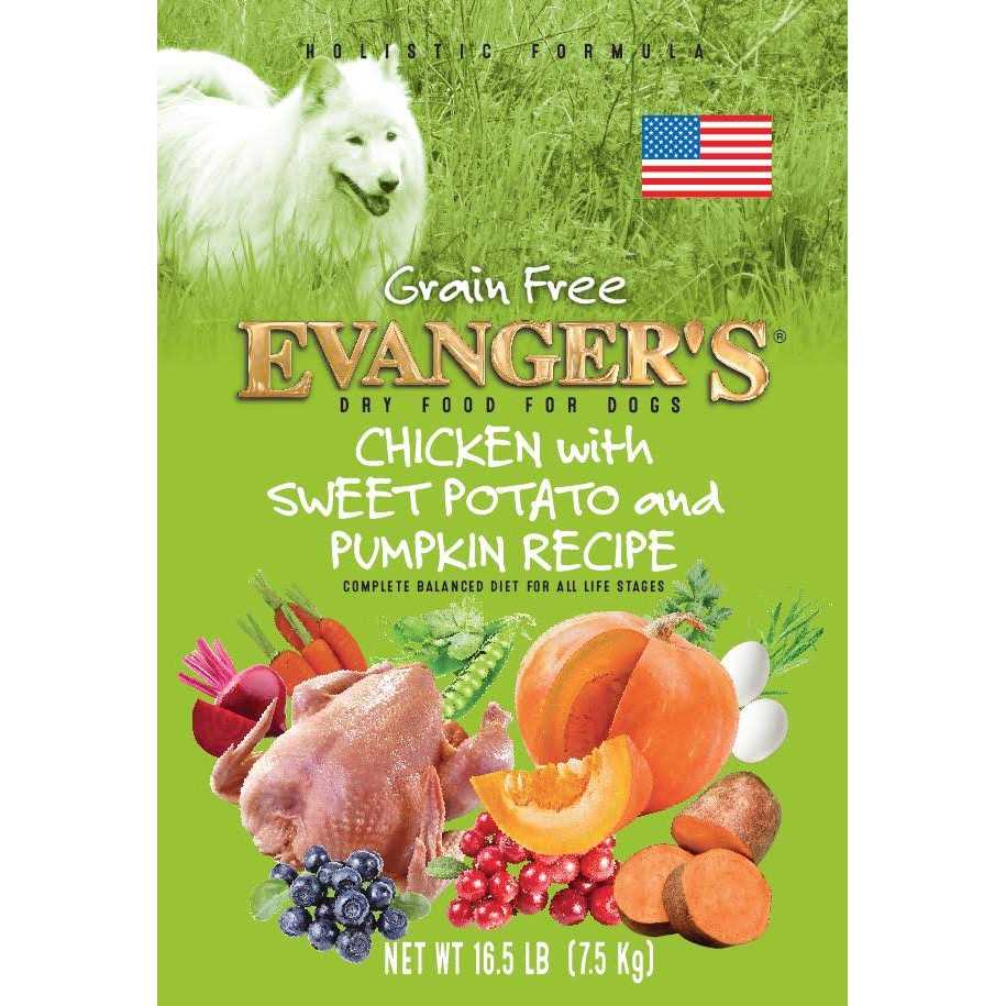 Evanger’s Chicken Sweet Potato & Pumpkin Grain Free Dry Dog Food - Healthber