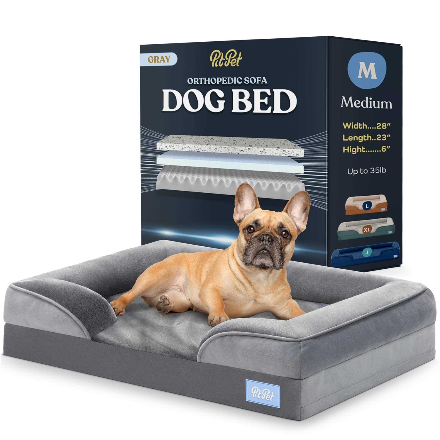 Pitpet Orthopedic Sofa Dog Bed Ultra Comfortable Dog Bed for Large Dogs - Healthber