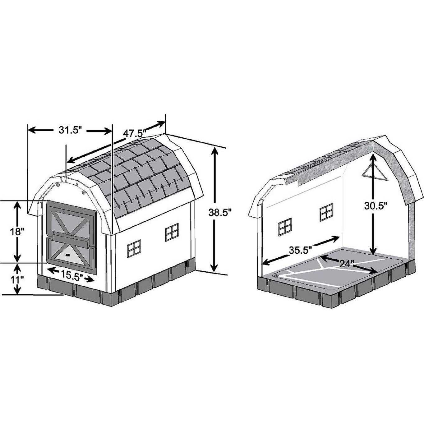 Dog Palace Insulated Dog House with Central Heater - Healthber