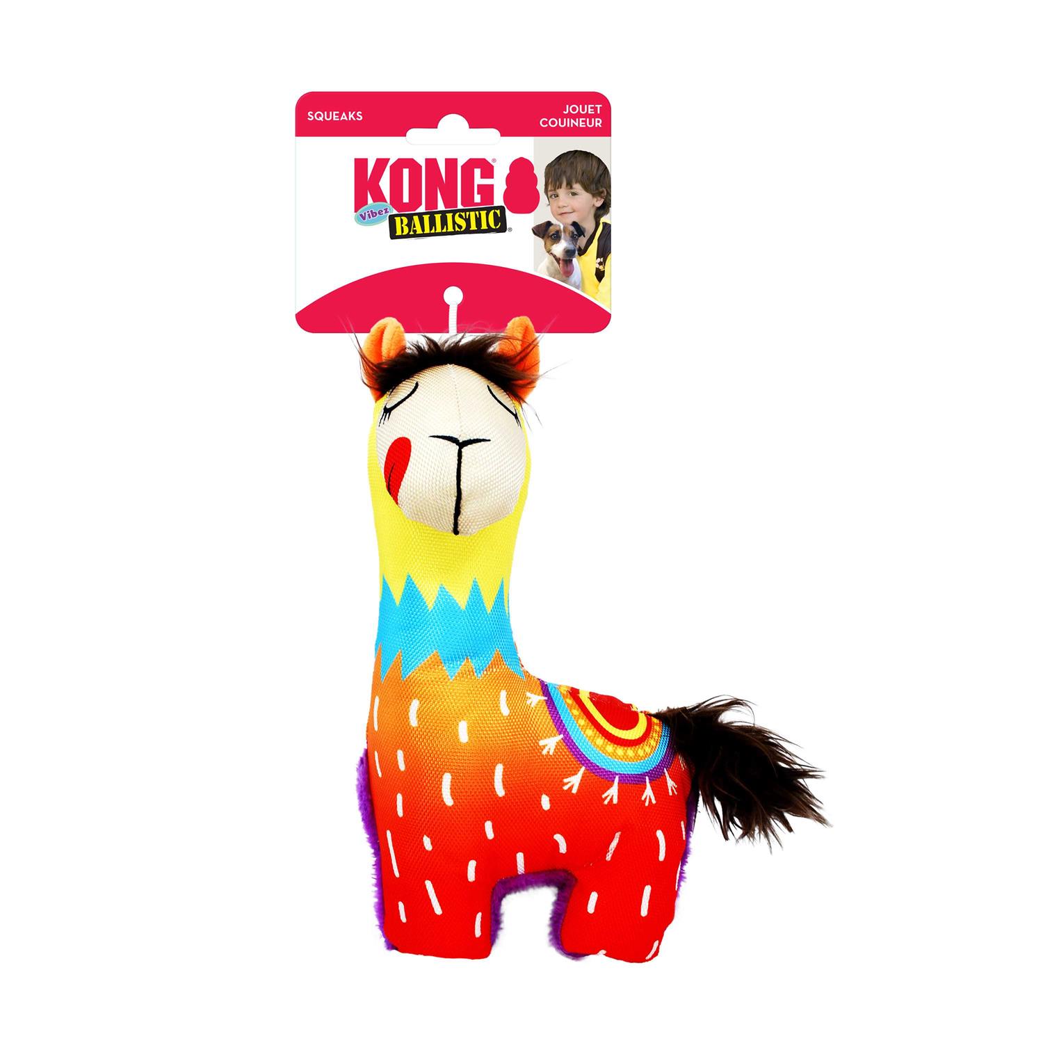 Kong Ballistic Vibez Llamas Dog Toy - Healthber