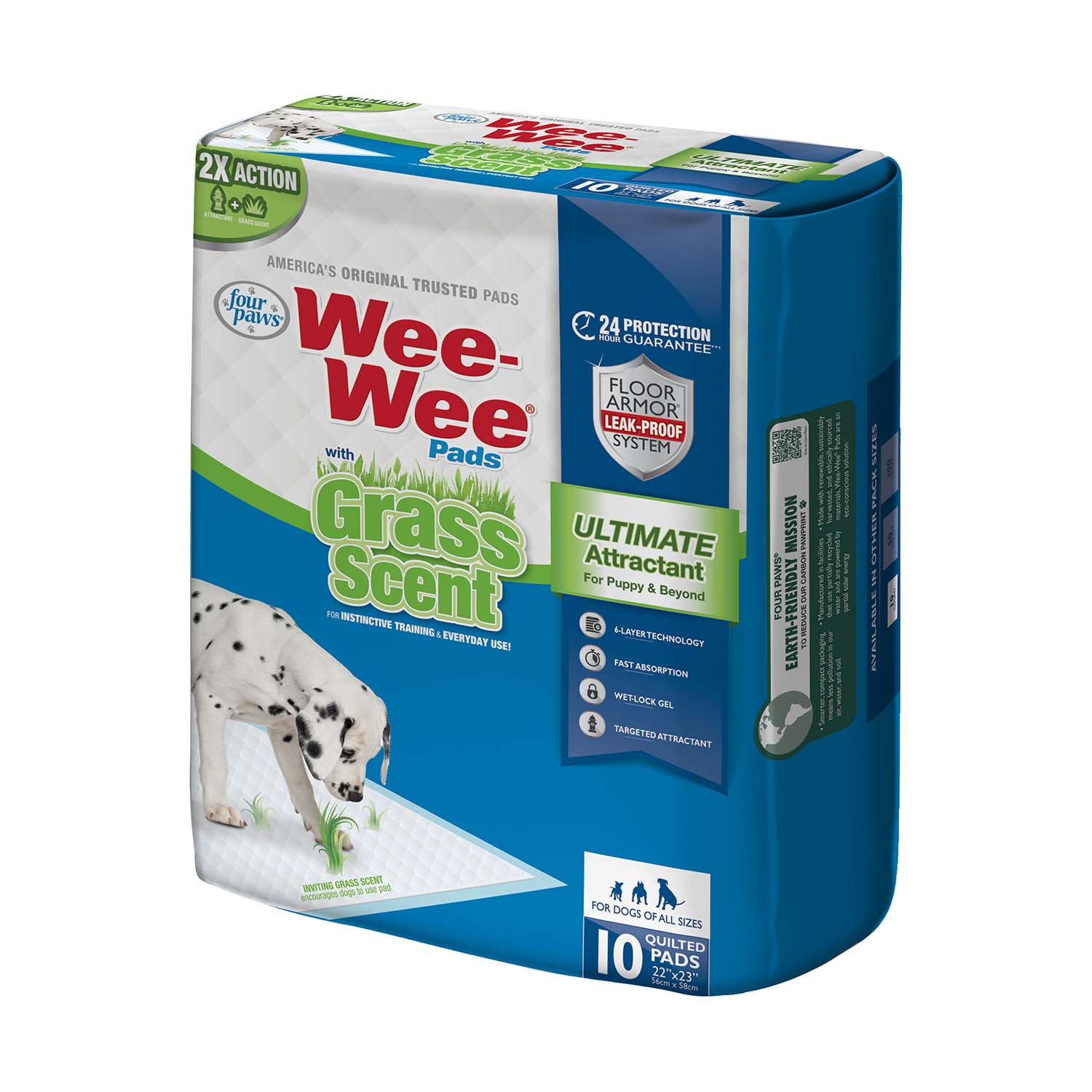 Wee-Wee Ultimate Attractant Dog Pee Pads with Grass Scent - Healthber