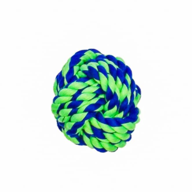 Rugged Rope 100% Cotton Ball Dog Toy - Healthber