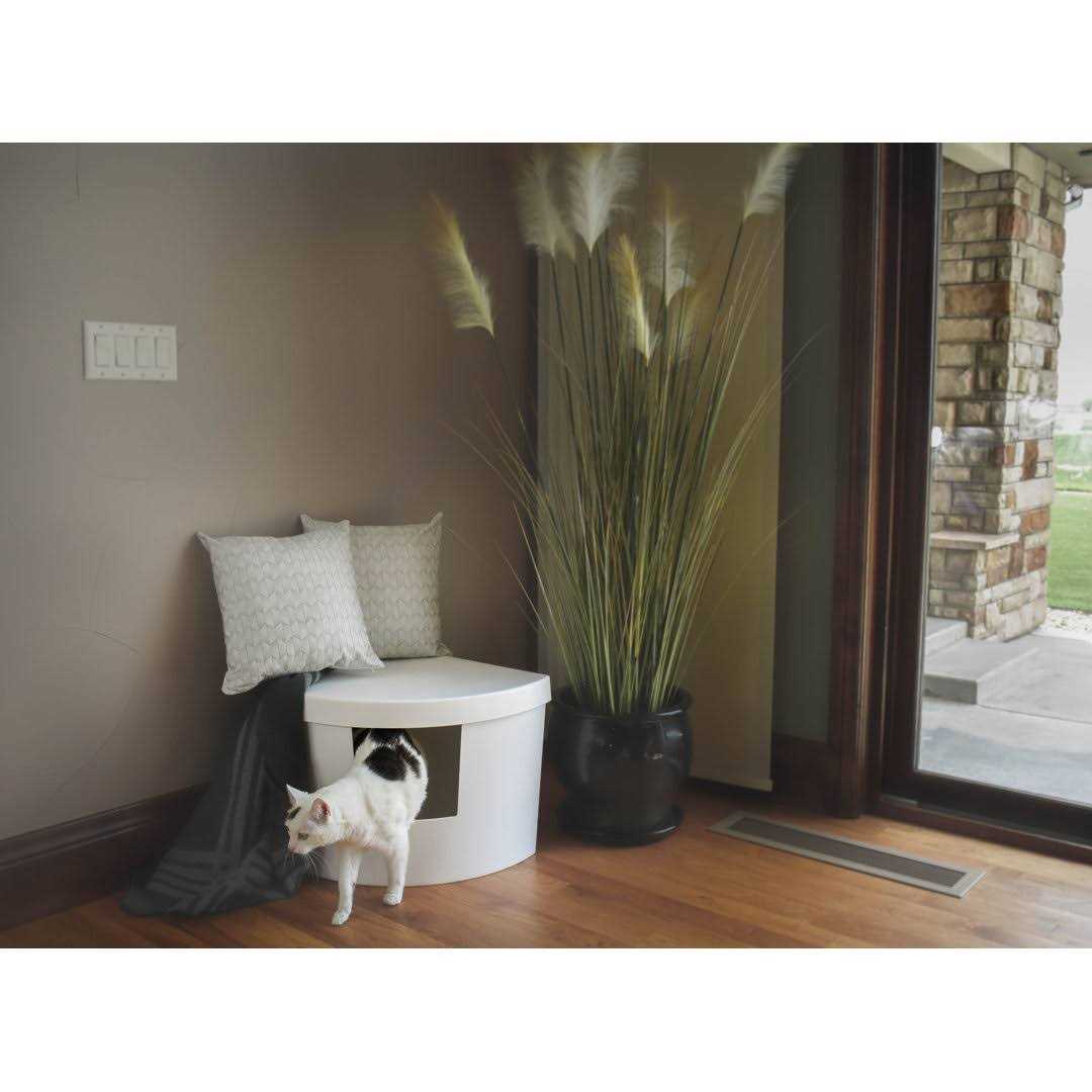 Plastic Enclosed Standard Litter Box Kitangle - Healthber