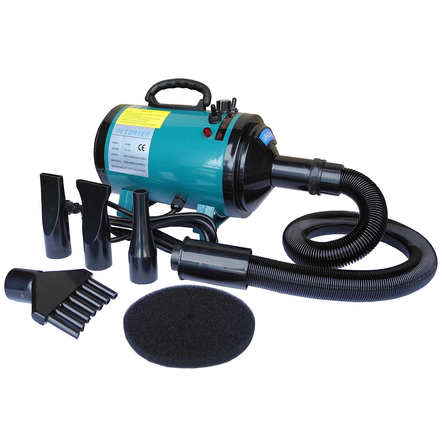 Go Pet Club Step-Less Adjustable Speed Dog & Cat Pet Grooming Dryer - Healthber