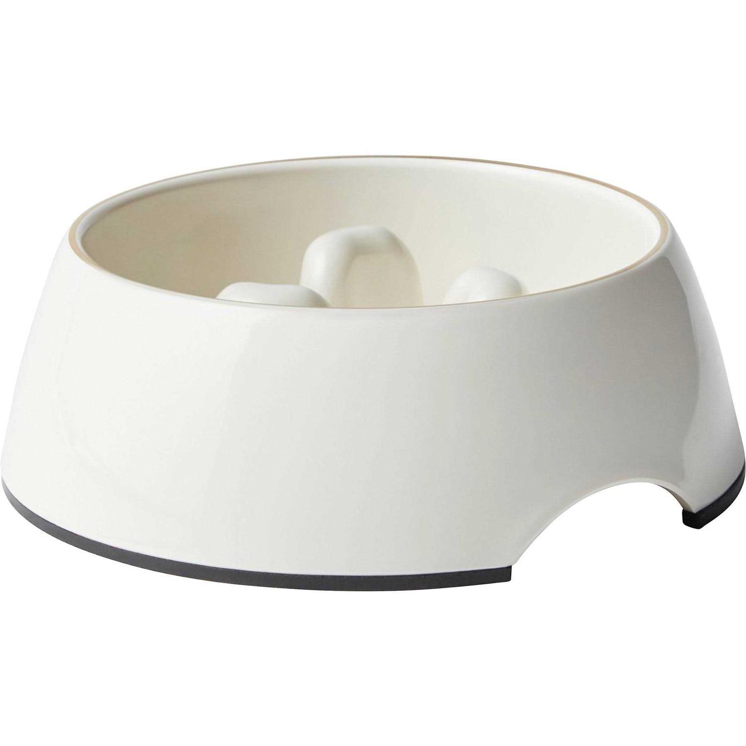 Frisco Melamine Slow Feed Dog & Cat Bowl with Gold Trim - Healthber
