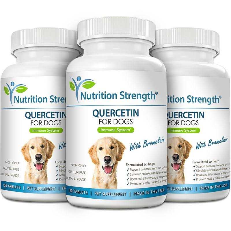 Nutrition Strength Quercetin for Dogs with Bromelain to Support Balanced Immune System - Healthber