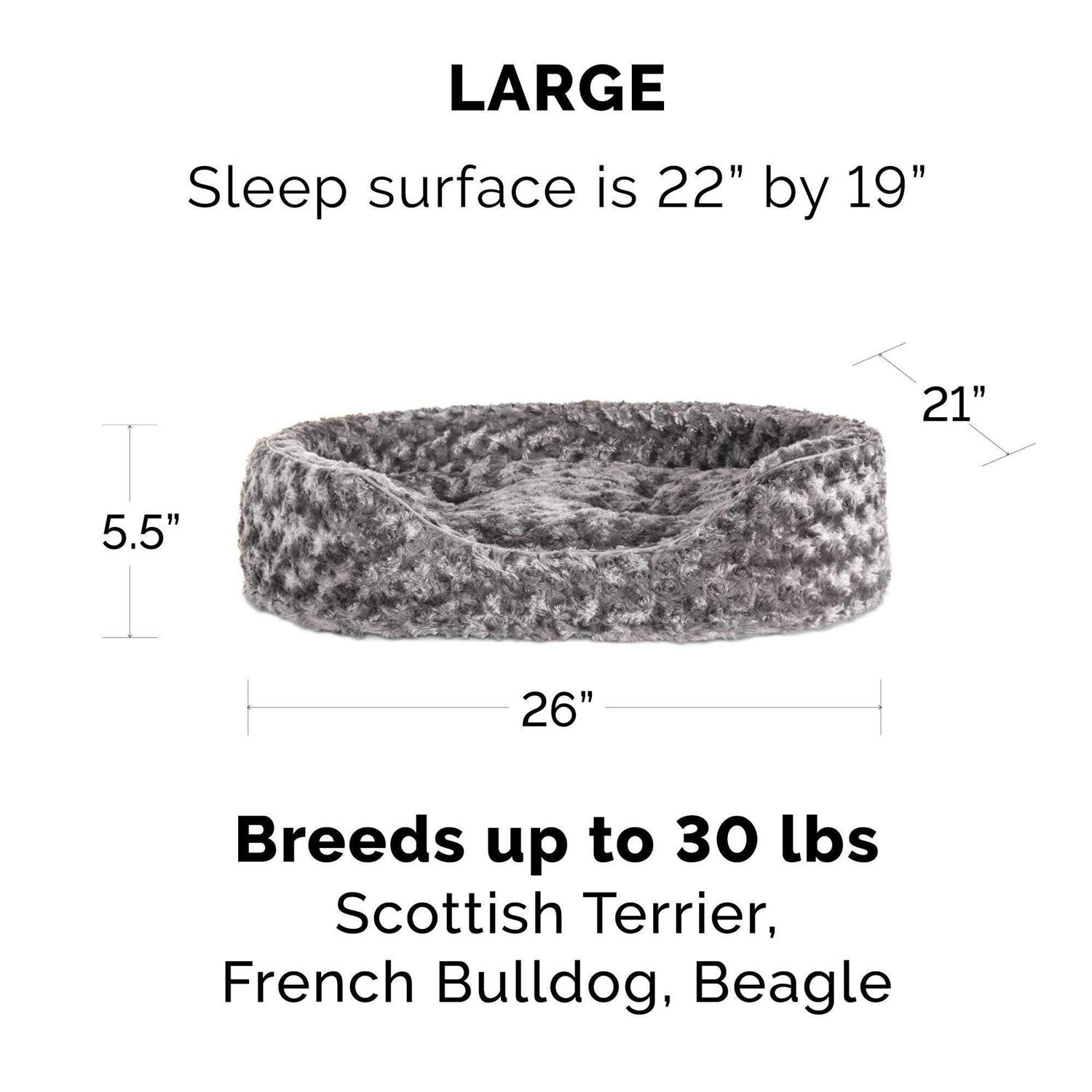 FurHaven Oval Ultra Plush Pet Bed - Healthber