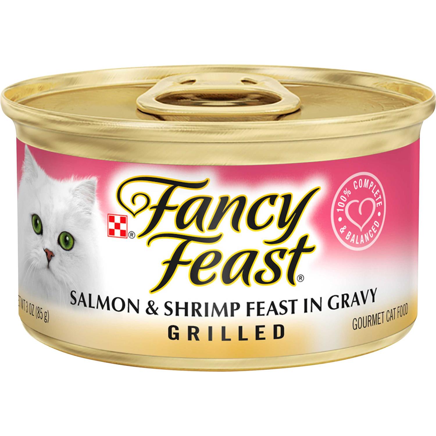 Fancy Feast Grilled Salmon & Shrimp Feast Canned Cat Food, 3-oz, 24 ct - Healthber
