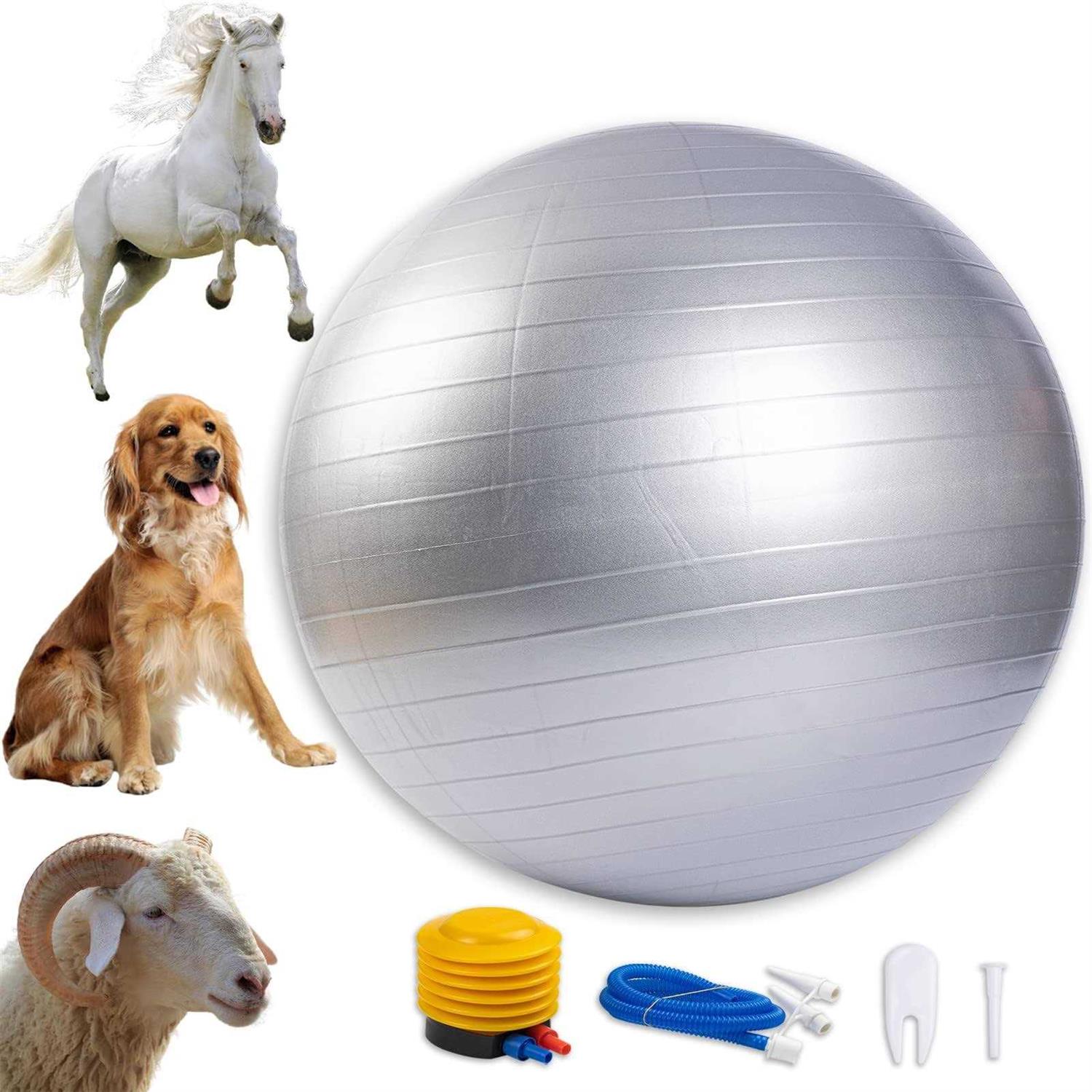 capuca Large Horse Balls for Play 30 Inch Anti-Burst Mega Herding Ball Giant Horse for Dogs Goats Horses to Play with Pump - Healthber