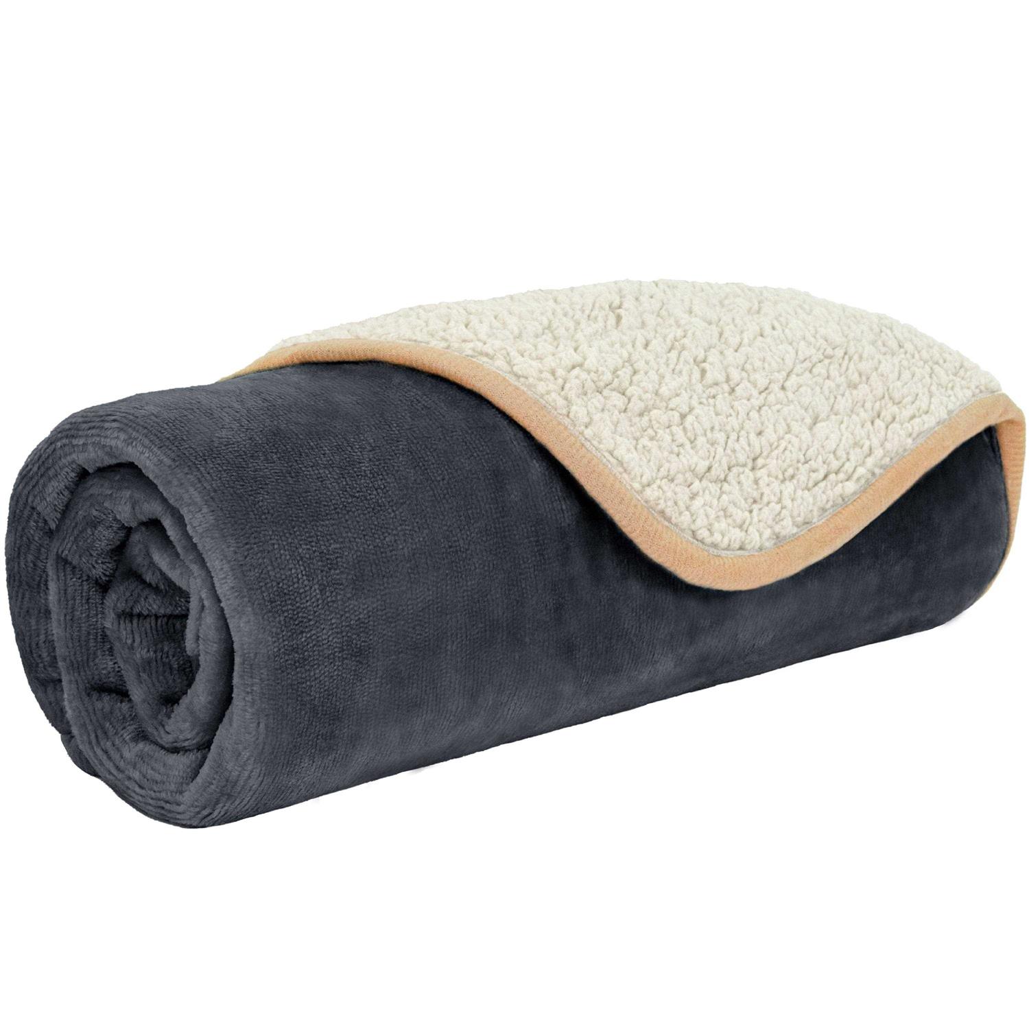 PetAmi Waterproof Dog Blanket Sherpa Fleece Waterproof Pet Blanket For Medium Large Dogs - Healthber