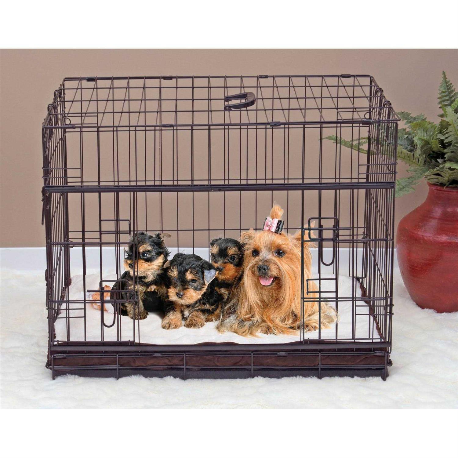 Lucky Dog Sliding Double Door Dog Crate - Healthber