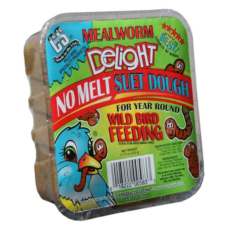 C&S Mealworm Delight No Melt Suet Dough - Healthber