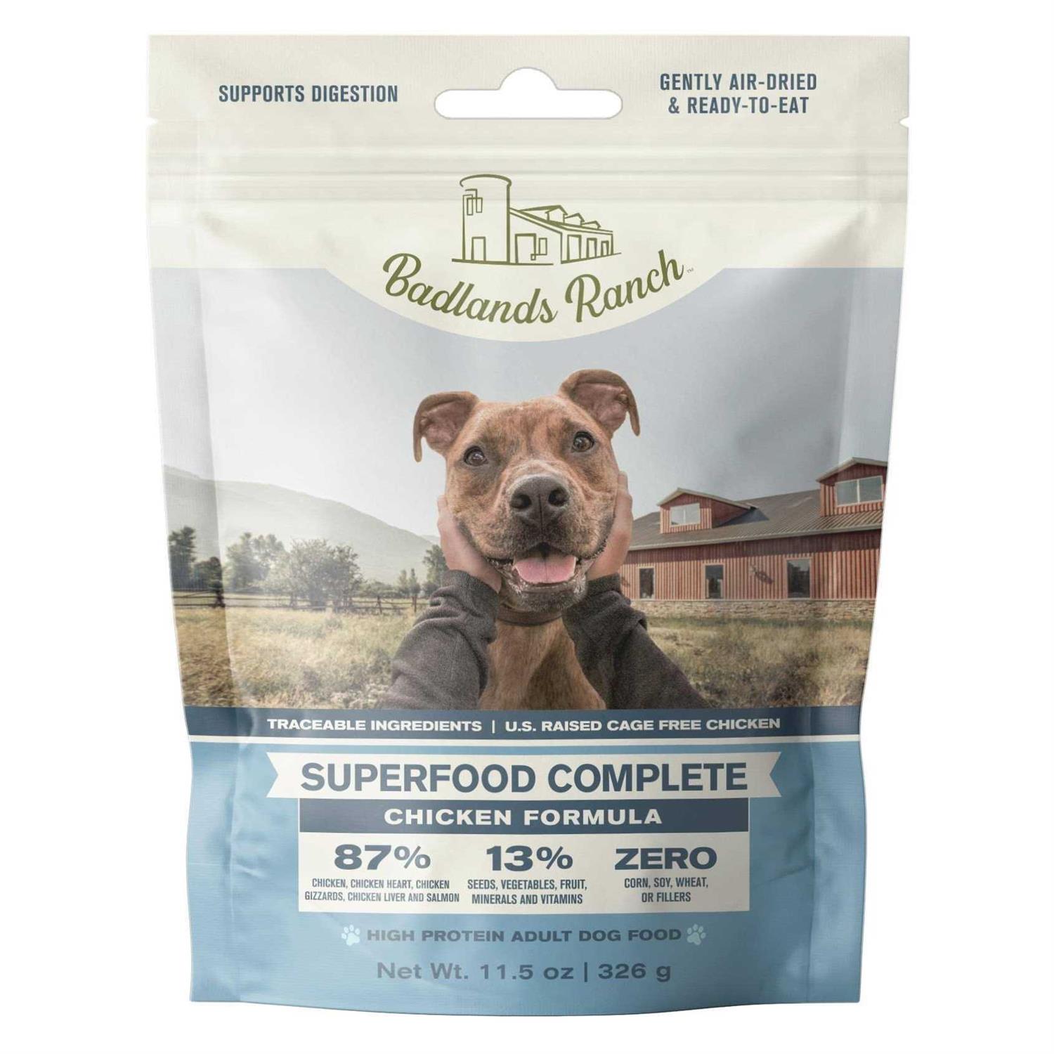 Badlands Ranch Superfood Complete Air Dried Chicken Dog Food - Healthber