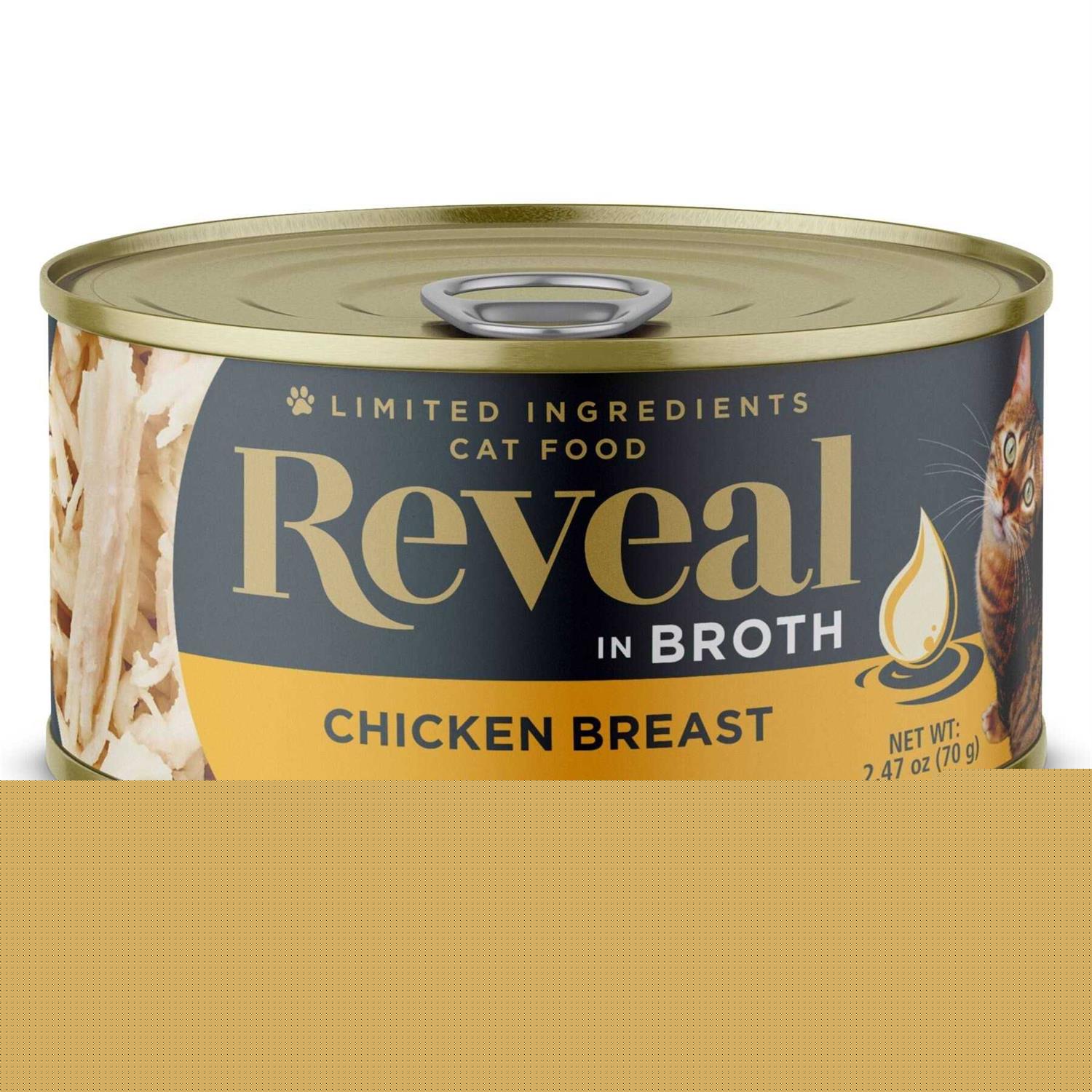 Reveal Natural Free Chicken Breast in Broth Wet Cat Food - Healthber