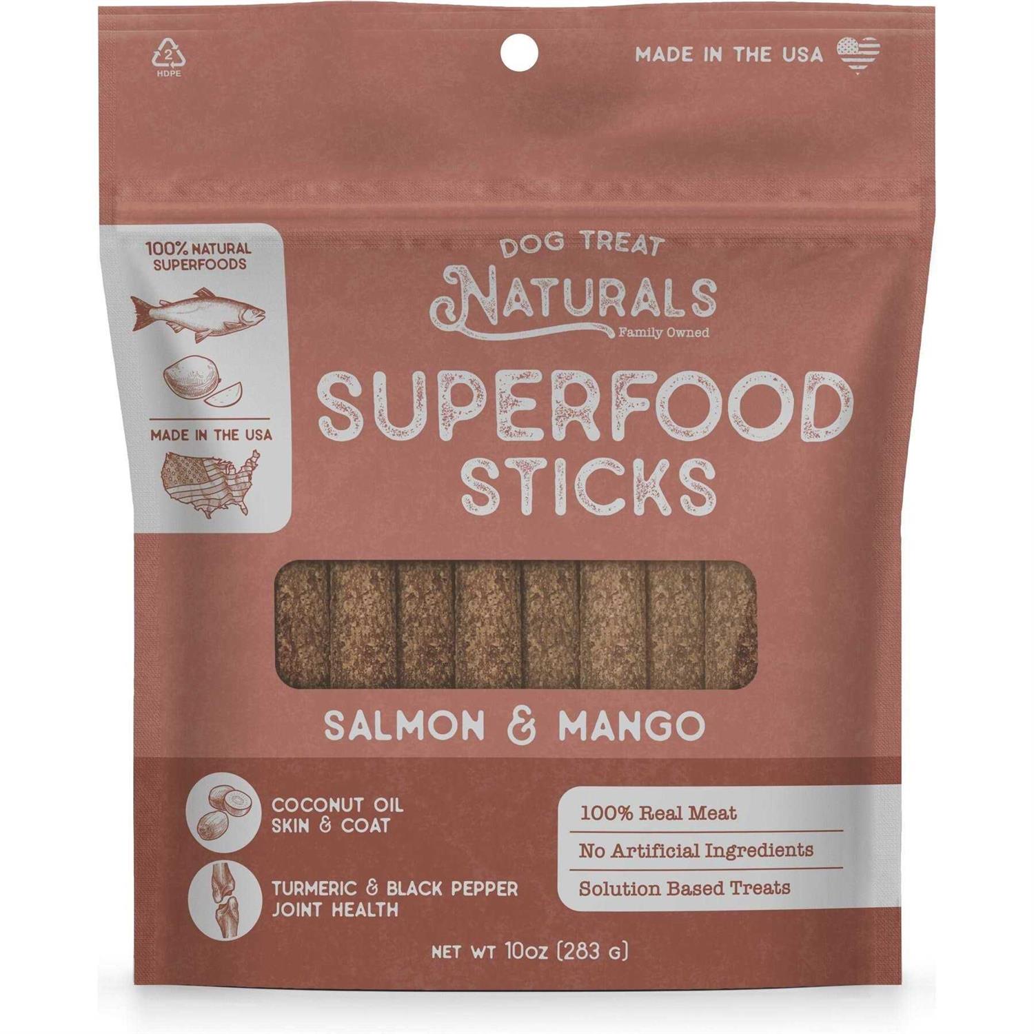 Dog Treat Naturals Salmon & Mango Superfood Sticks - Healthber