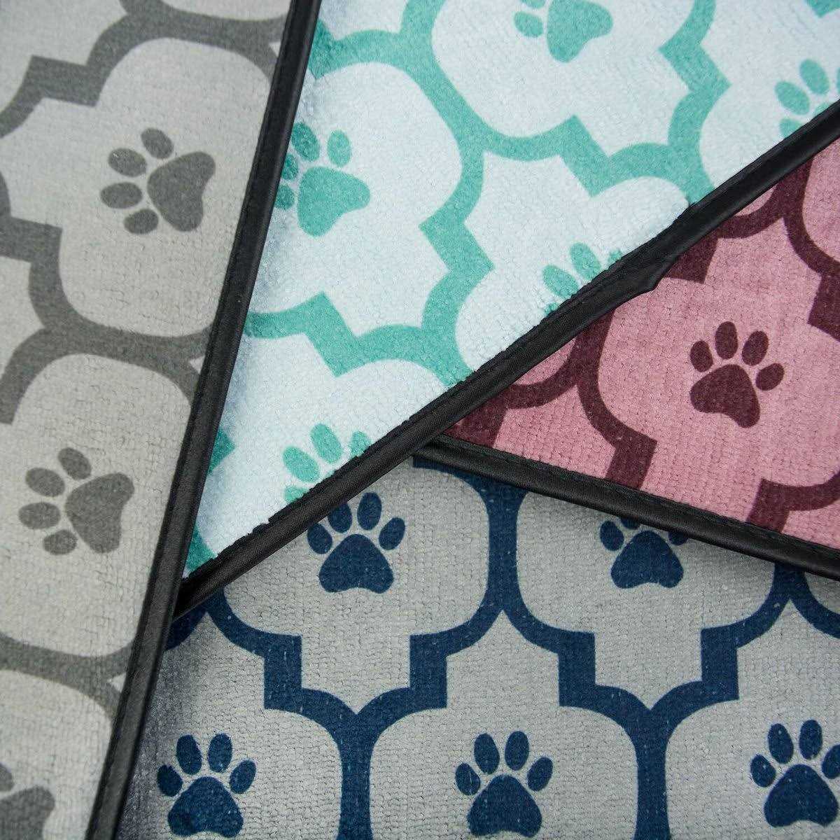 Bone Dry and Off White Lattice Paw Pet Mat - Healthber