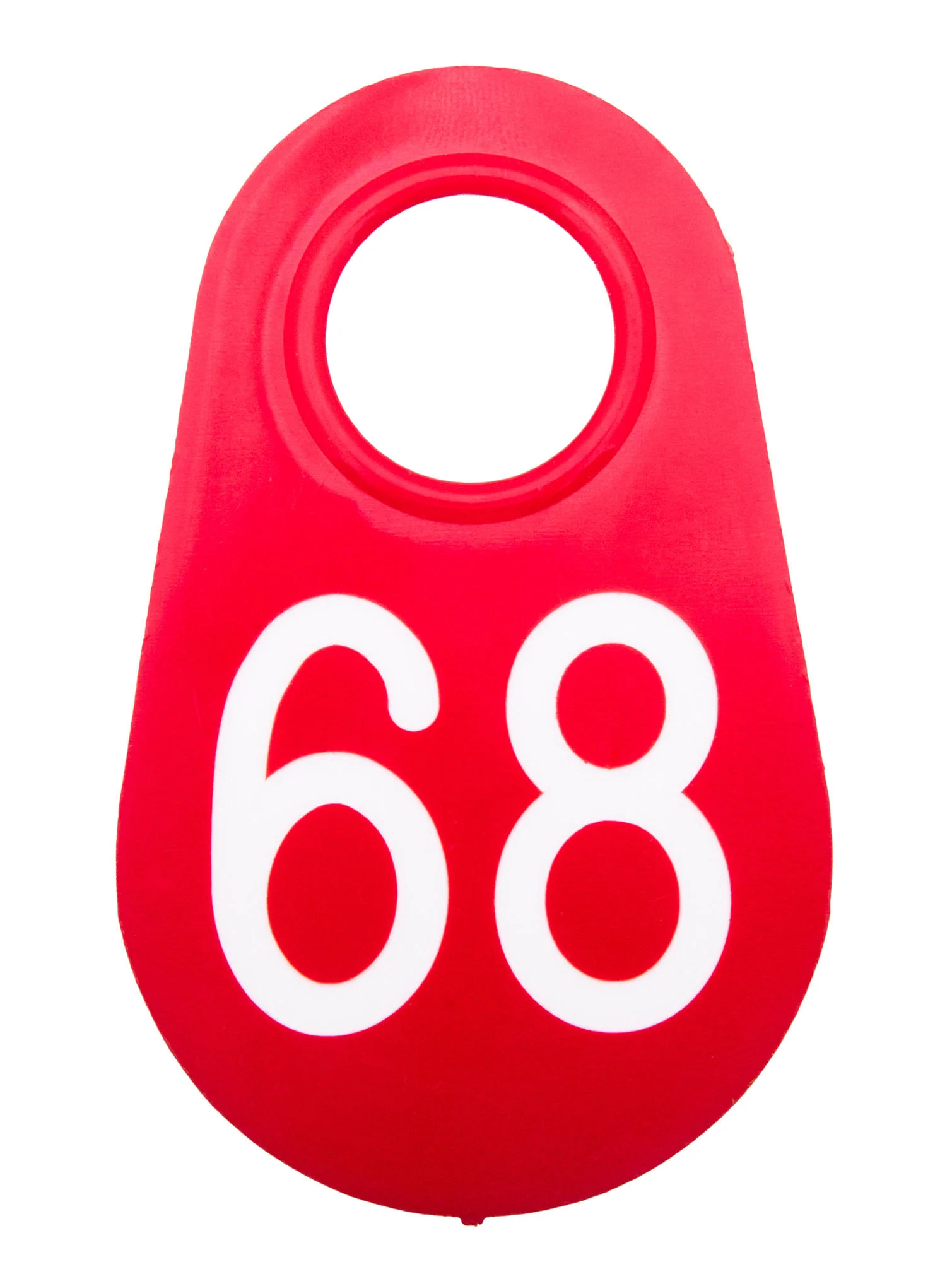 Bock's Red Nylon Numbered Identification Tags, 1-100, Single Tag - Healthber