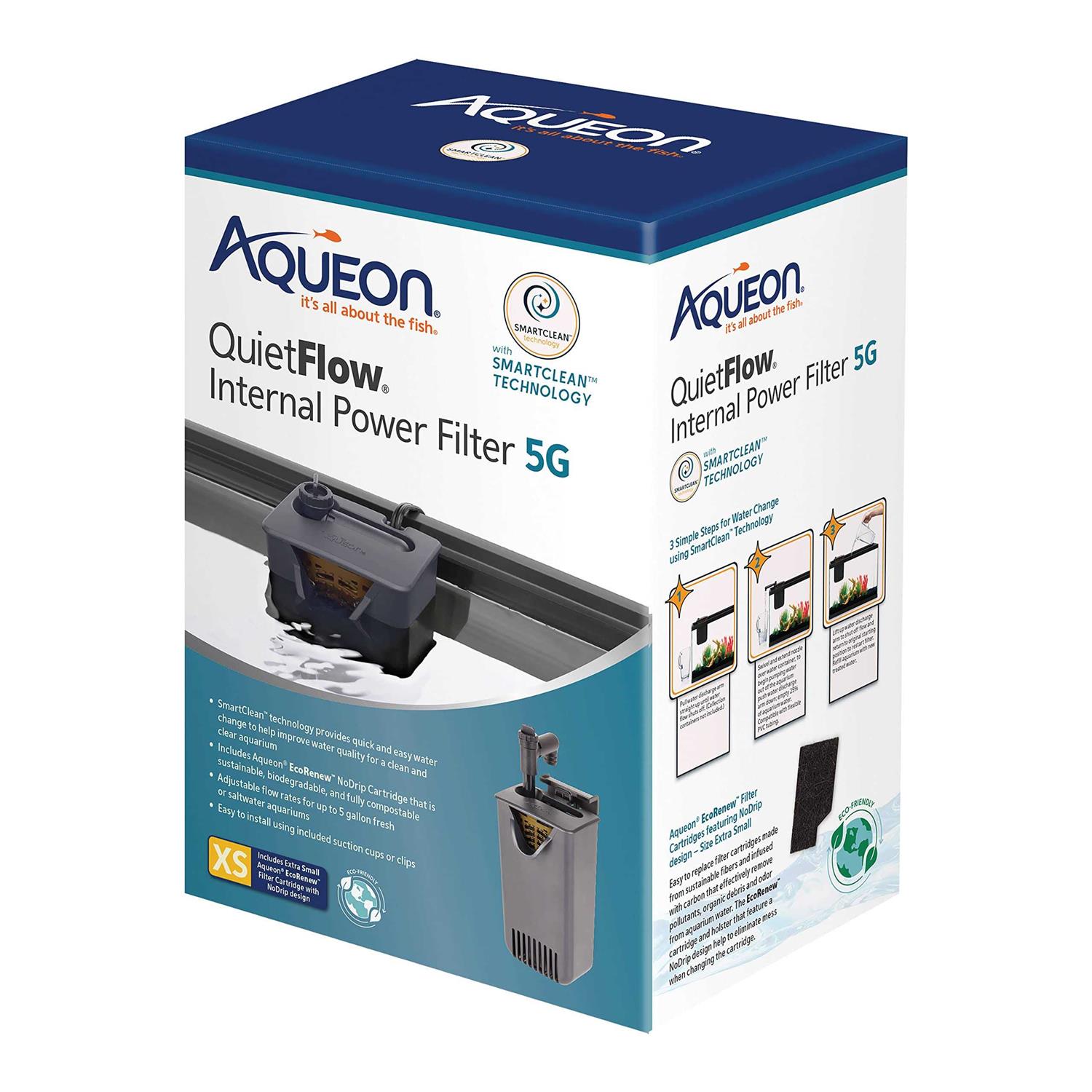 Aqueon QuietFlow SmartClean Internal Power Filter - Healthber