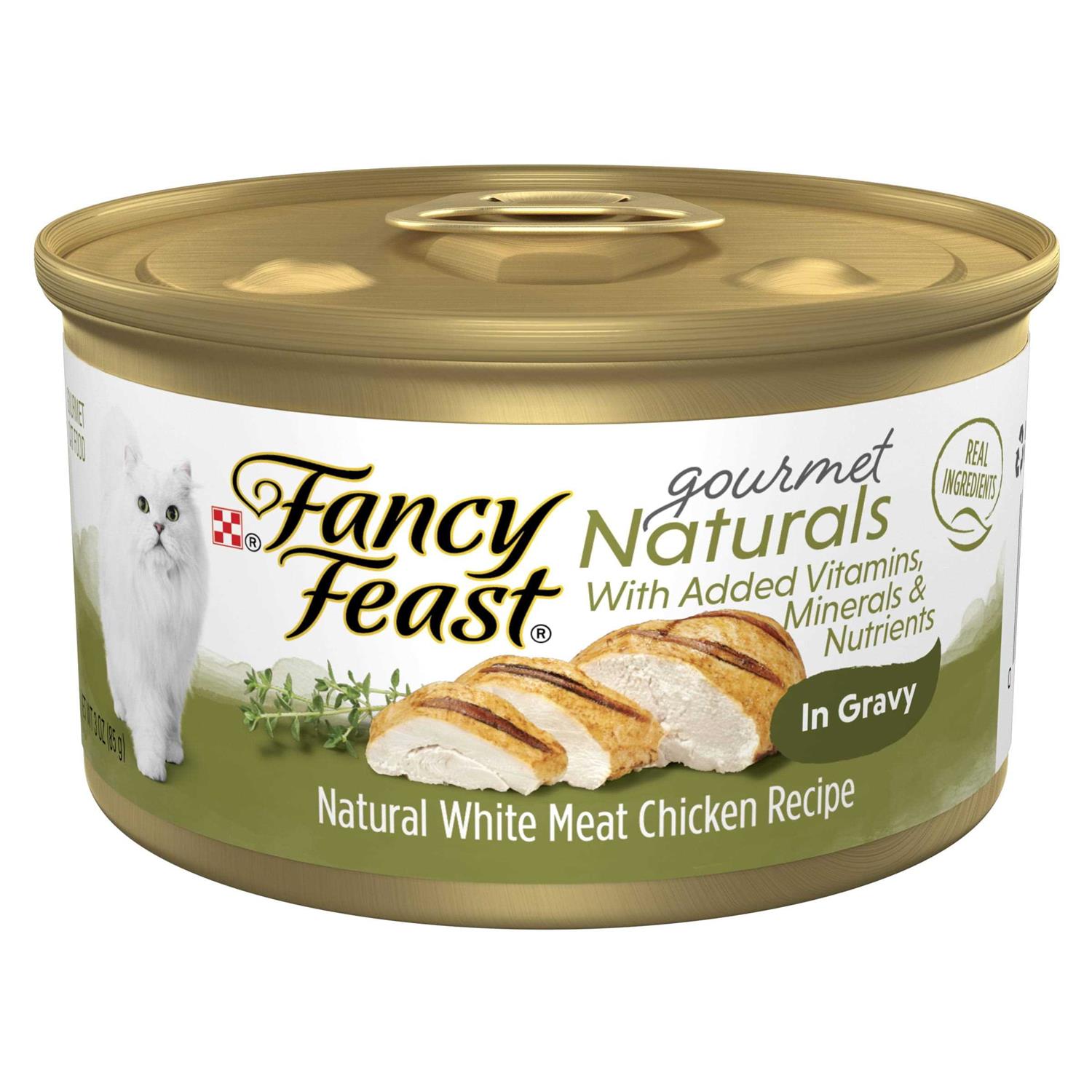 Fancy Feast Gourmet Naturals White Meat Chicken Recipe in Gravy Wet Cat Food - Healthber