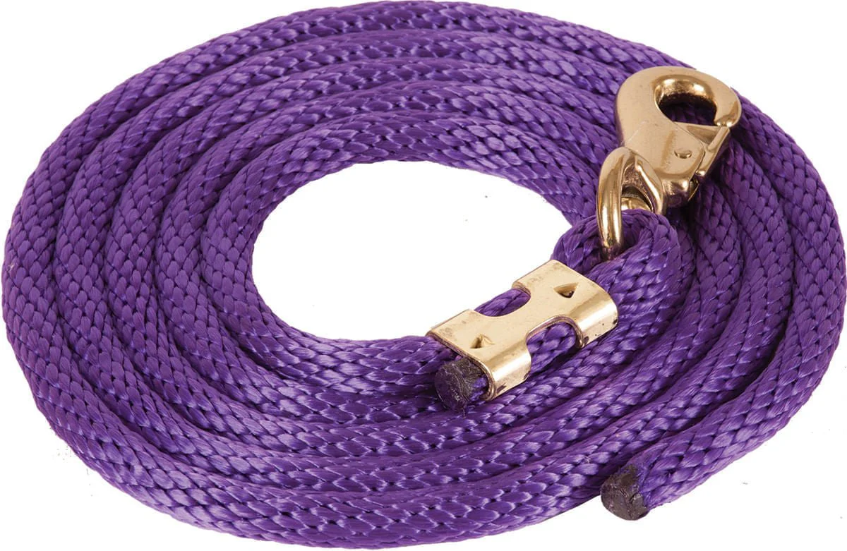 Mustang Solid Poly Lead Rope, Bull Snap - Healthber