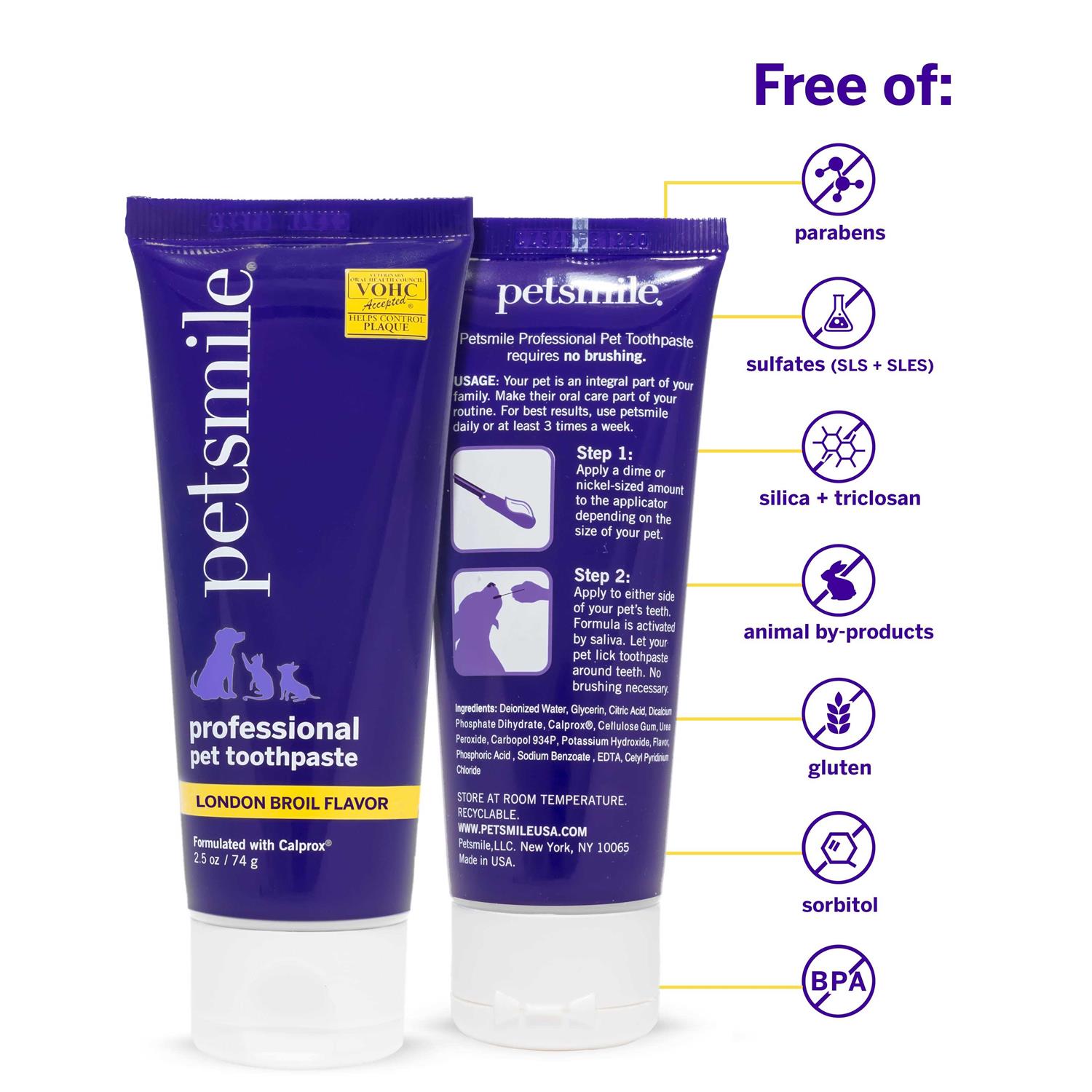 Petsmile Professional Pet Brushing Kit Cat & Dog Dental Care - Healthber