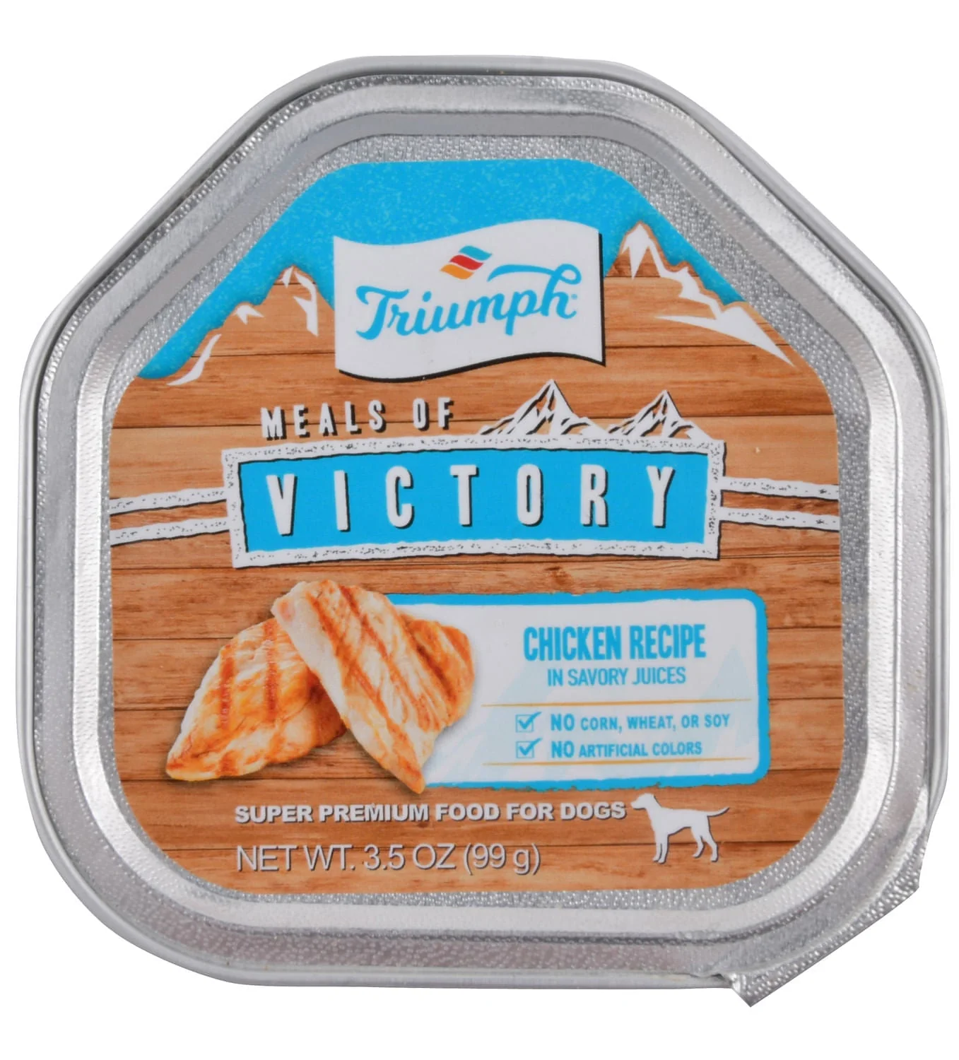 Triumph Meals of Victory, Chicken Recipe in Savory Juices Dog Food - Healthber