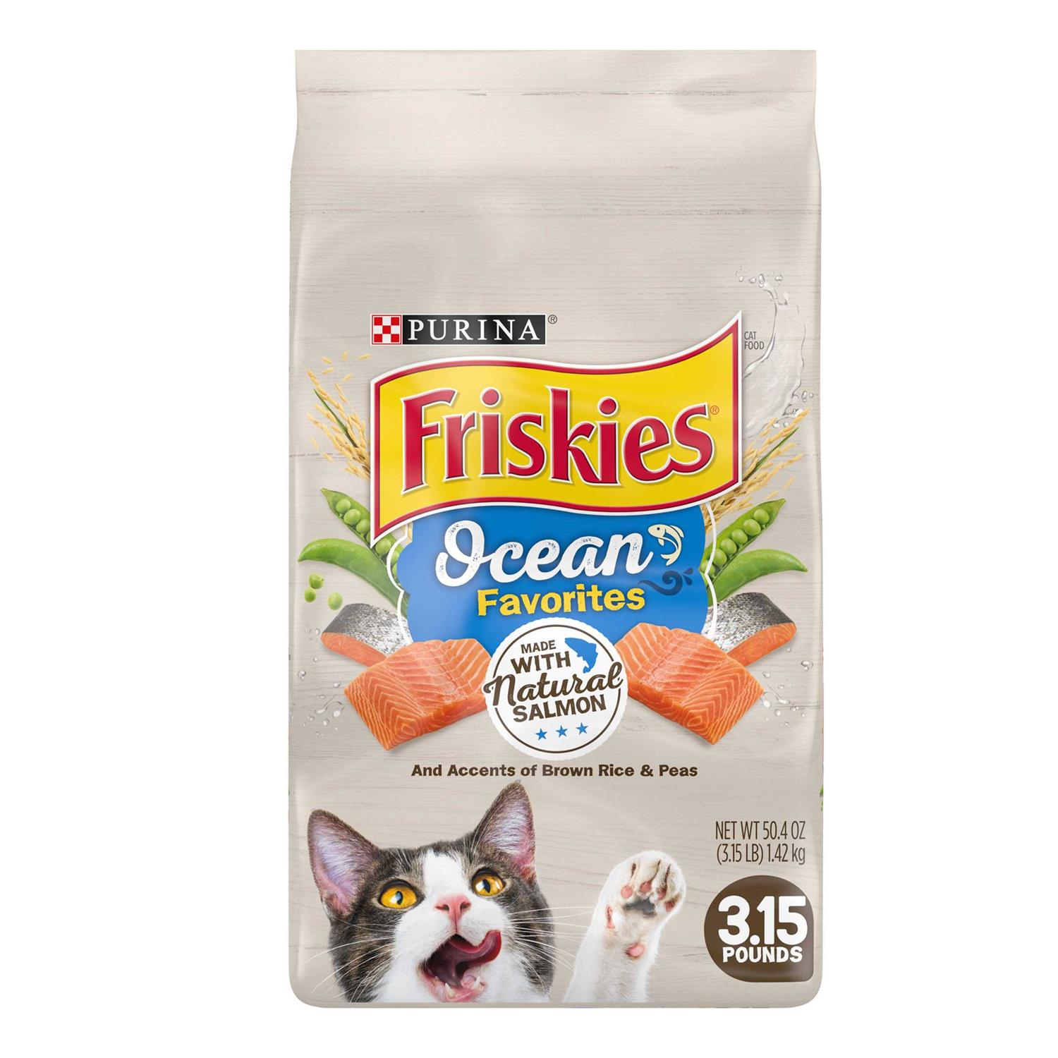 Friskies Ocean Favorites Dry Cat Food With Natural Salmon - Healthber