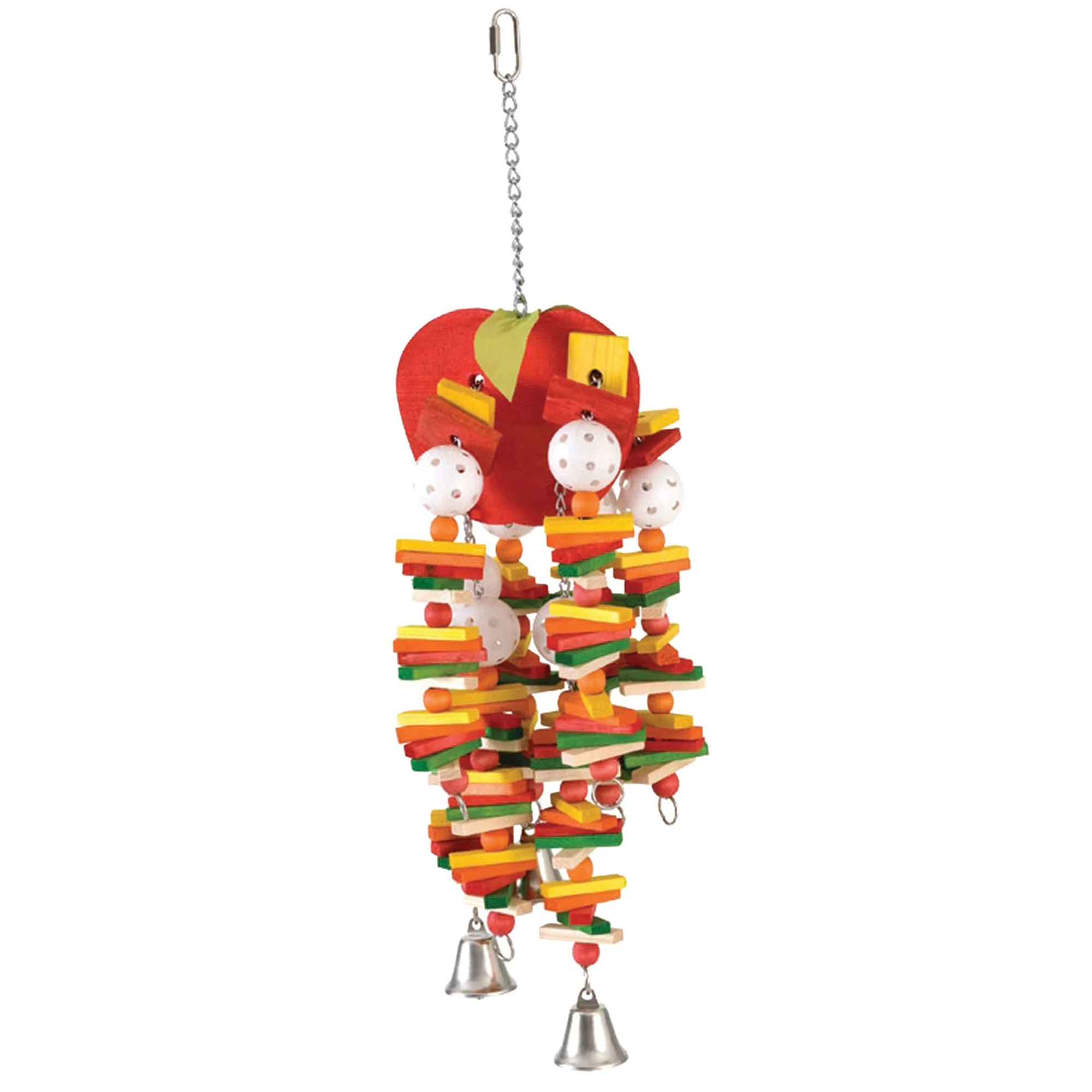 Large Apple Bird Toy, Red - Healthber