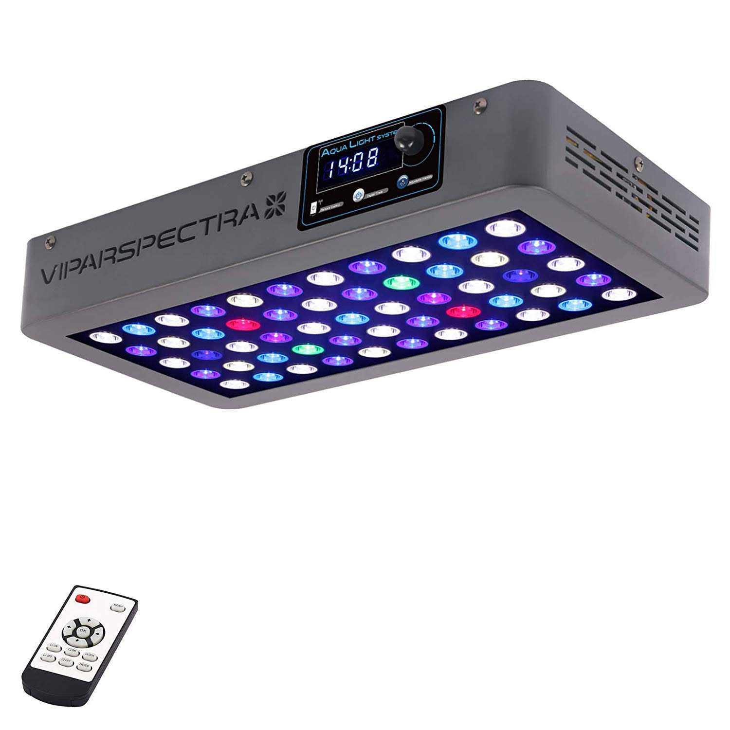 Viparspectra Timer Control 165w LED Aquarium Light Dimmable Full Spectrum for Coral Reef Grow Fish Tank - Healthber