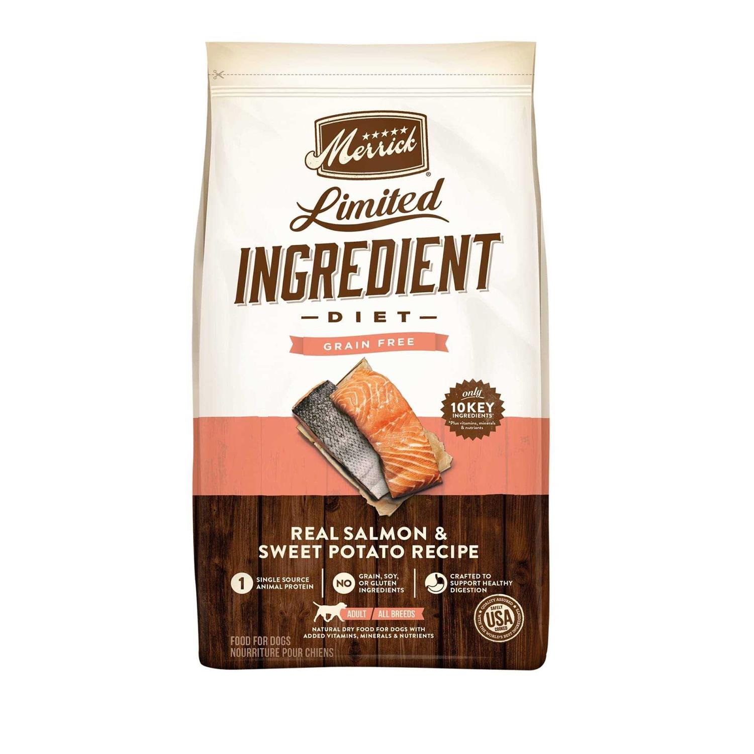 Merrick Limited Ingredient Diet Grain Free Real Salmon Sweet Potato Recipe Dry Dog Food - Healthber