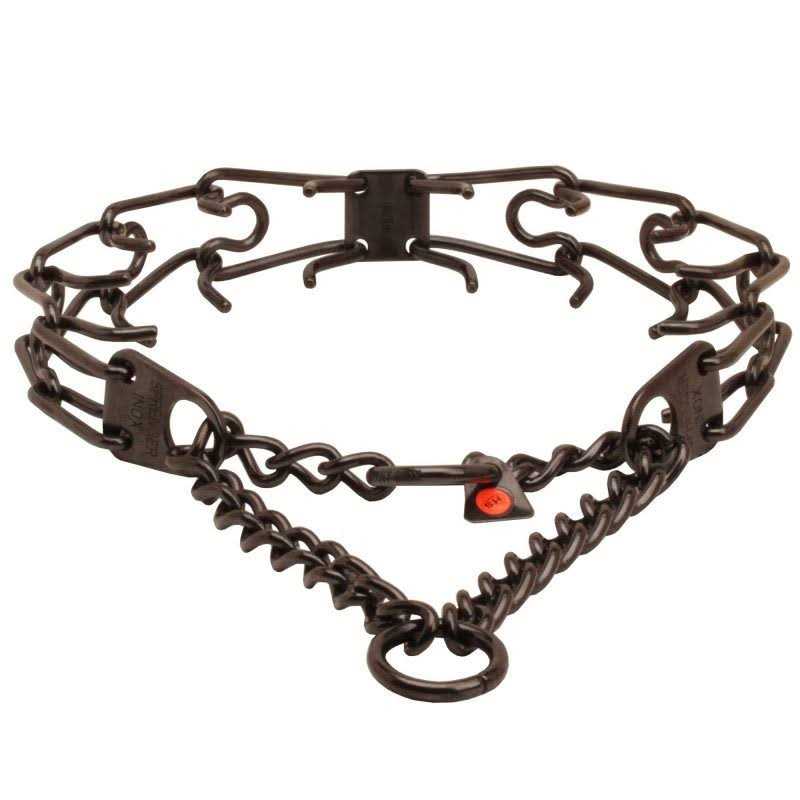 Herm Sprenger Black Stainless Prong Collar with O Ring - Healthber