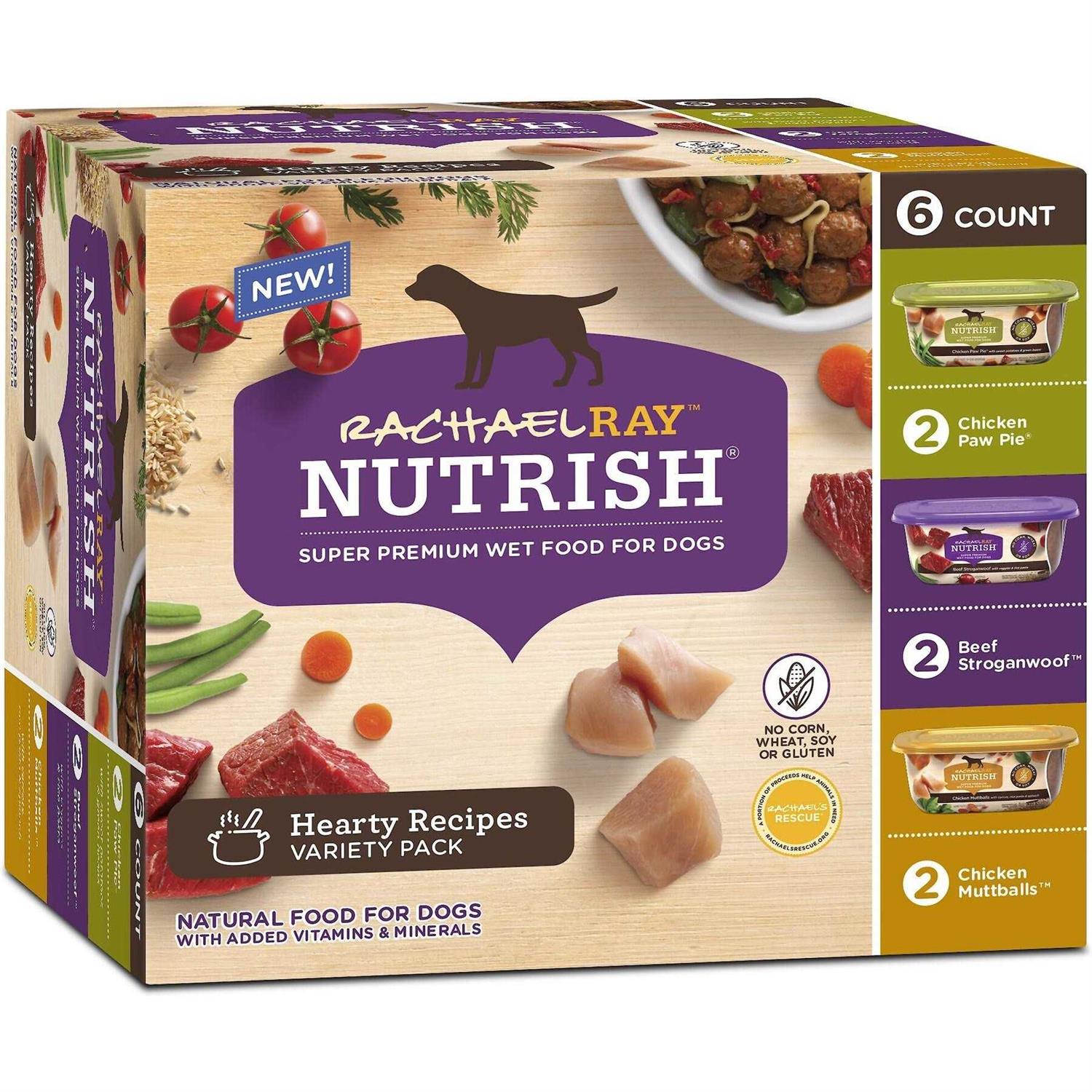 Rachael Ray Nutrish Natural Premium Hearty Recipes Wet Dog Food Variety Pack - Healthber