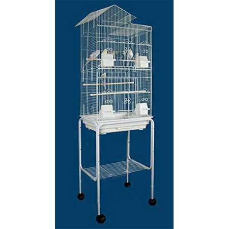 63 inch Large Bird Flight House Parrot Home With Removable Rolling Stand Breeding Travel Cage with Side Nesting Doors For Aviary Budgie Canary - Healthber