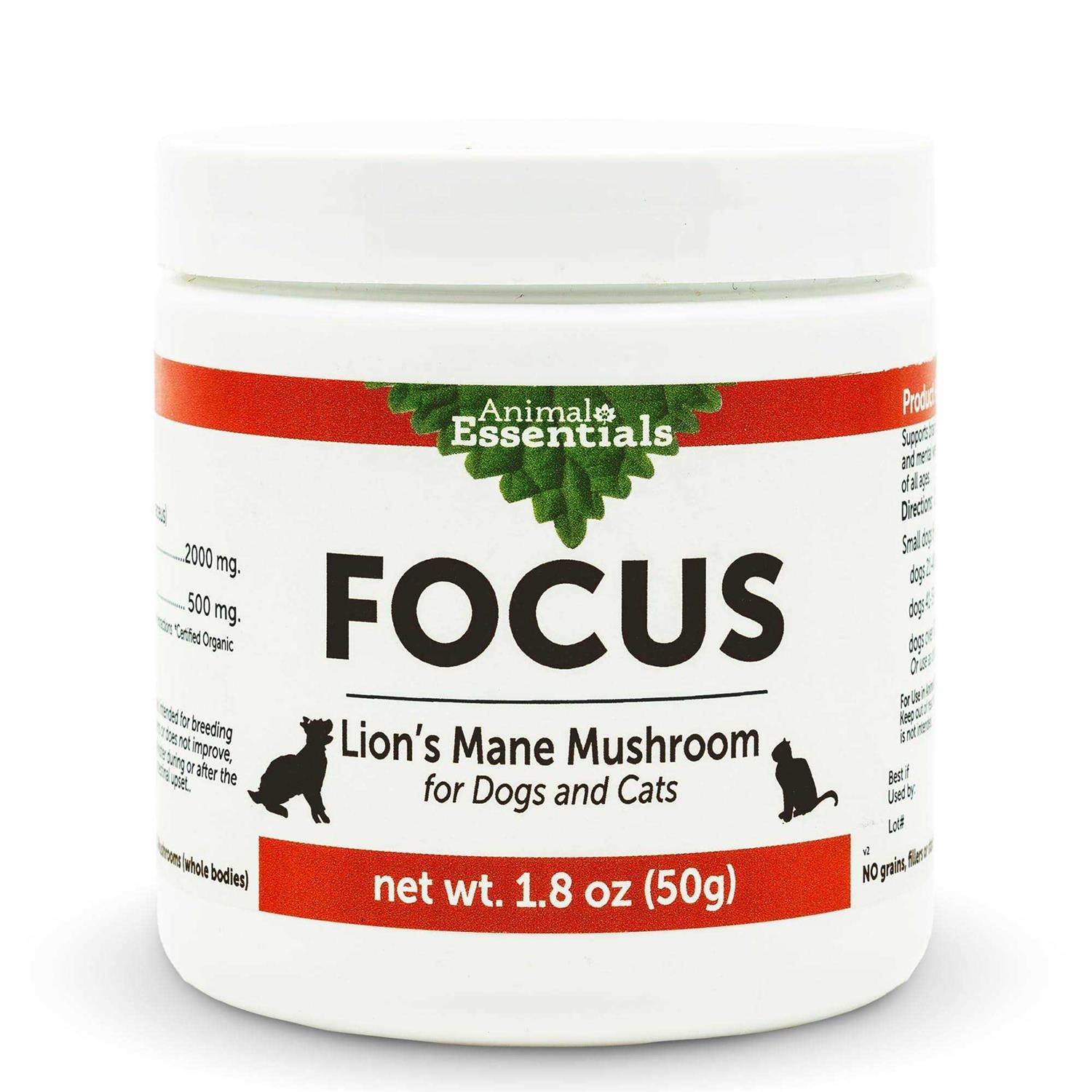 Animal Essentials Focus Lions Mane Cat & Dog Vitamin Supplement - Healthber