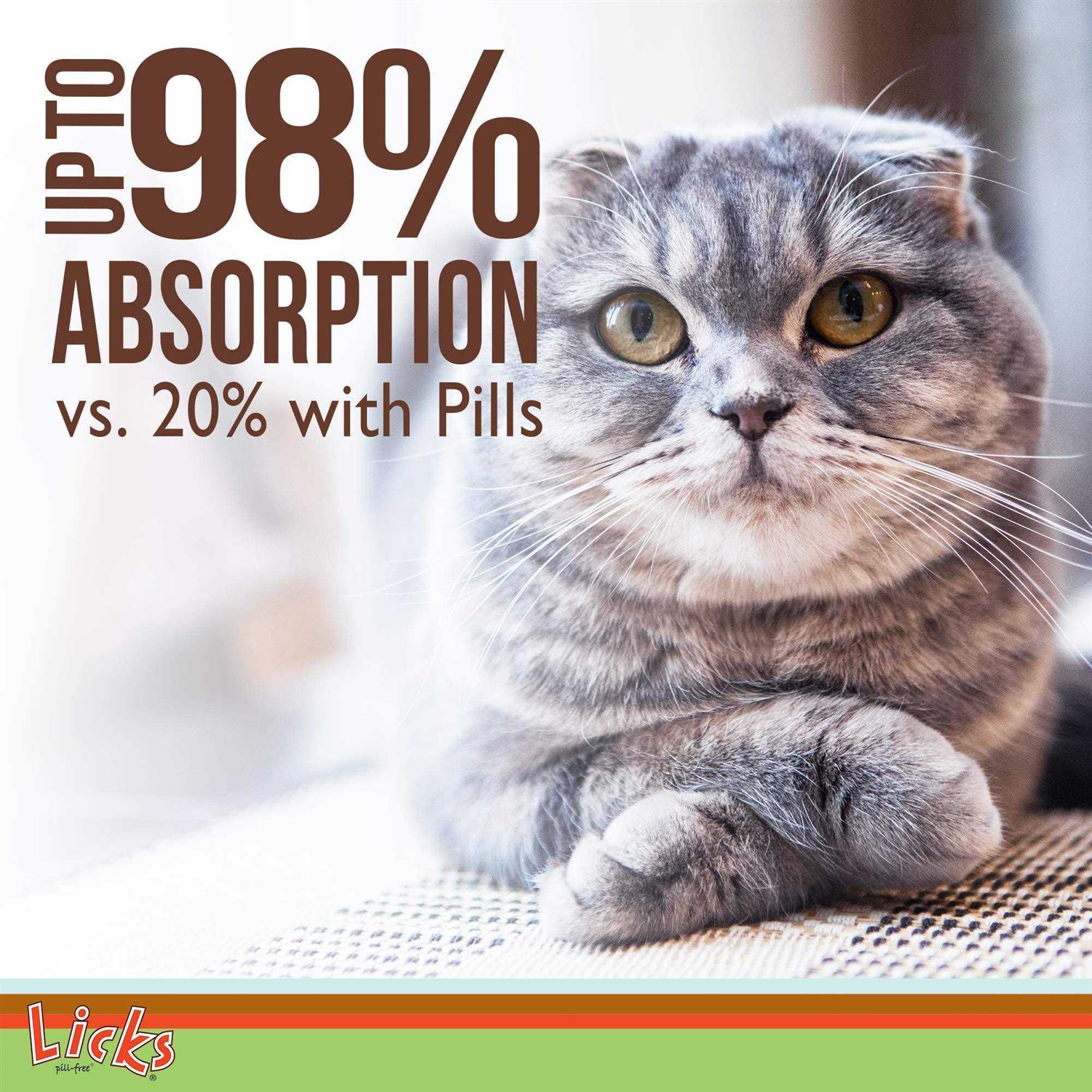 Licks Pill-Free Senior Cat Joint Support & Digestion Supplement for Senior Cats - Healthber