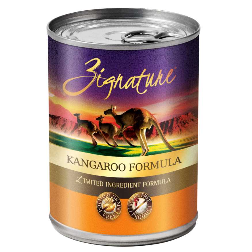 Zignature Kangaroo Limited Ingredient Canned Dog Food, 13-oz, 12 ct - Healthber