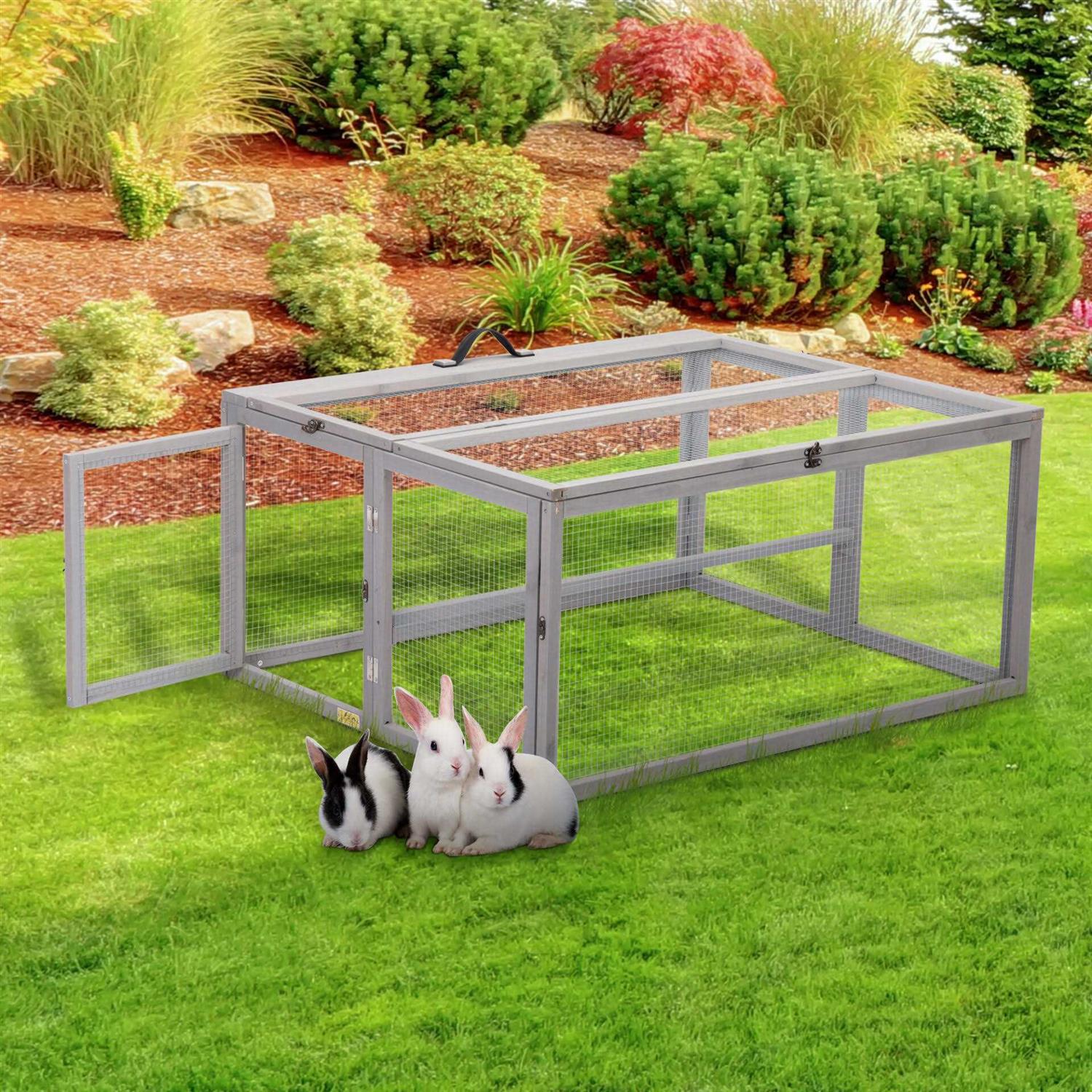 Coziwow Chicken Coop & Roosting Bar Small Pet Hutch - Healthber