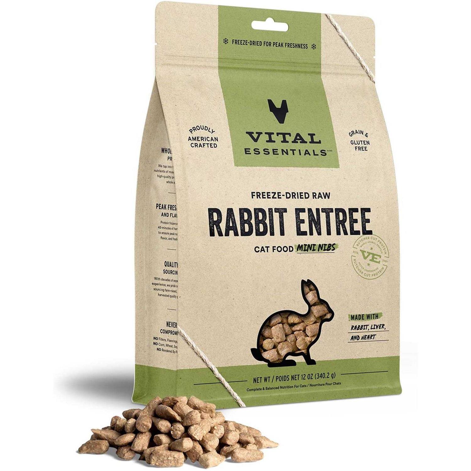 Vital Essentials Entree Mini Nibs Freeze-Dried Raw Cat Food - Healthber