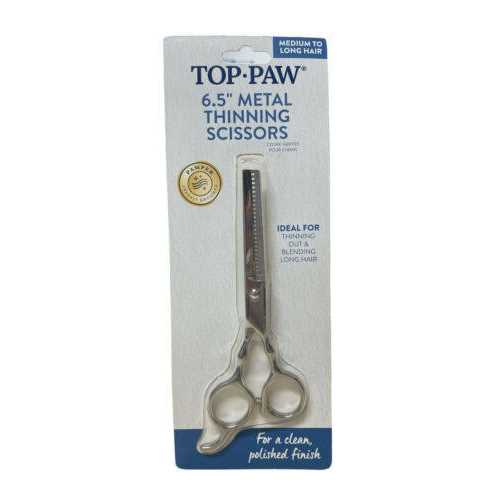 Top Paw 6.5 Metal Thinning Pet Hair Scissors - Healthber