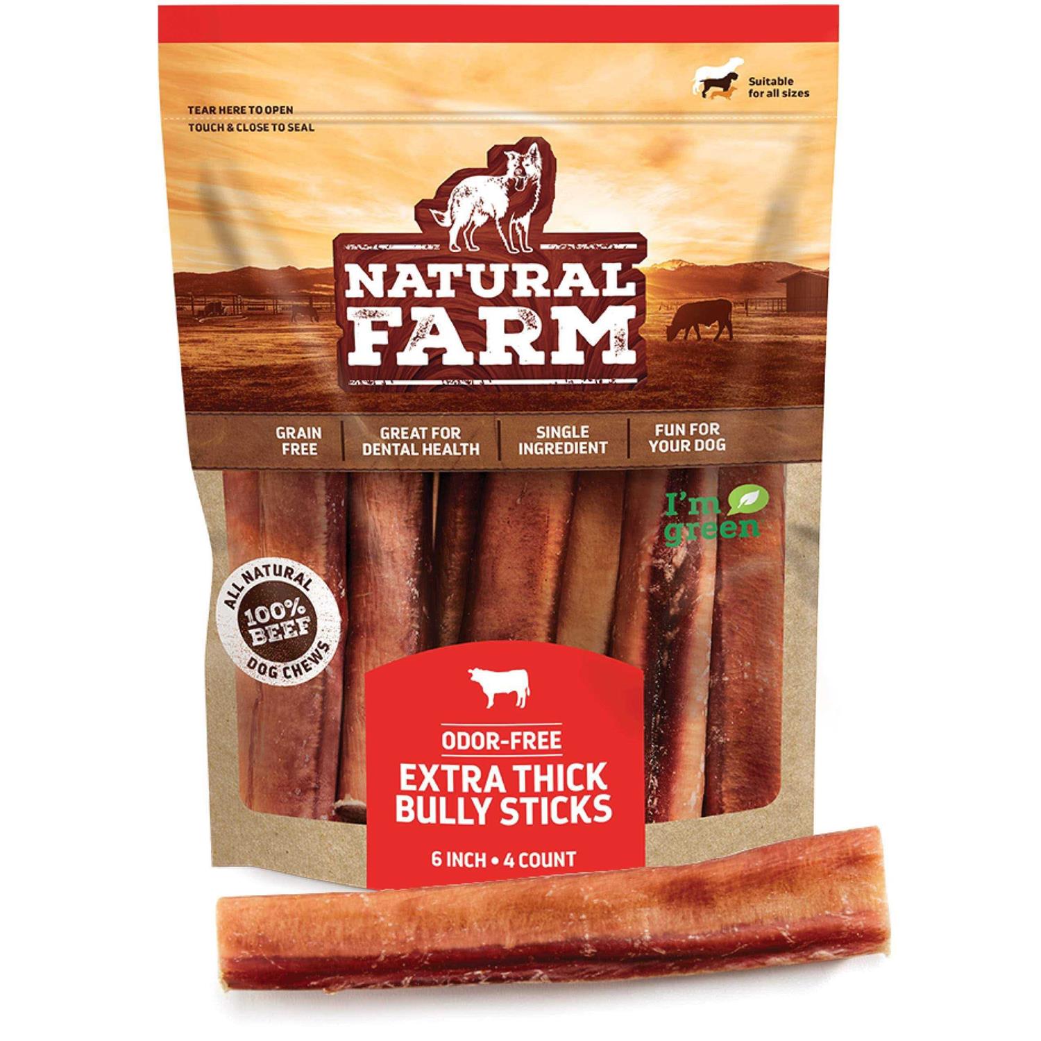 Natural Farm Bully Sticks Odor Free - Healthber