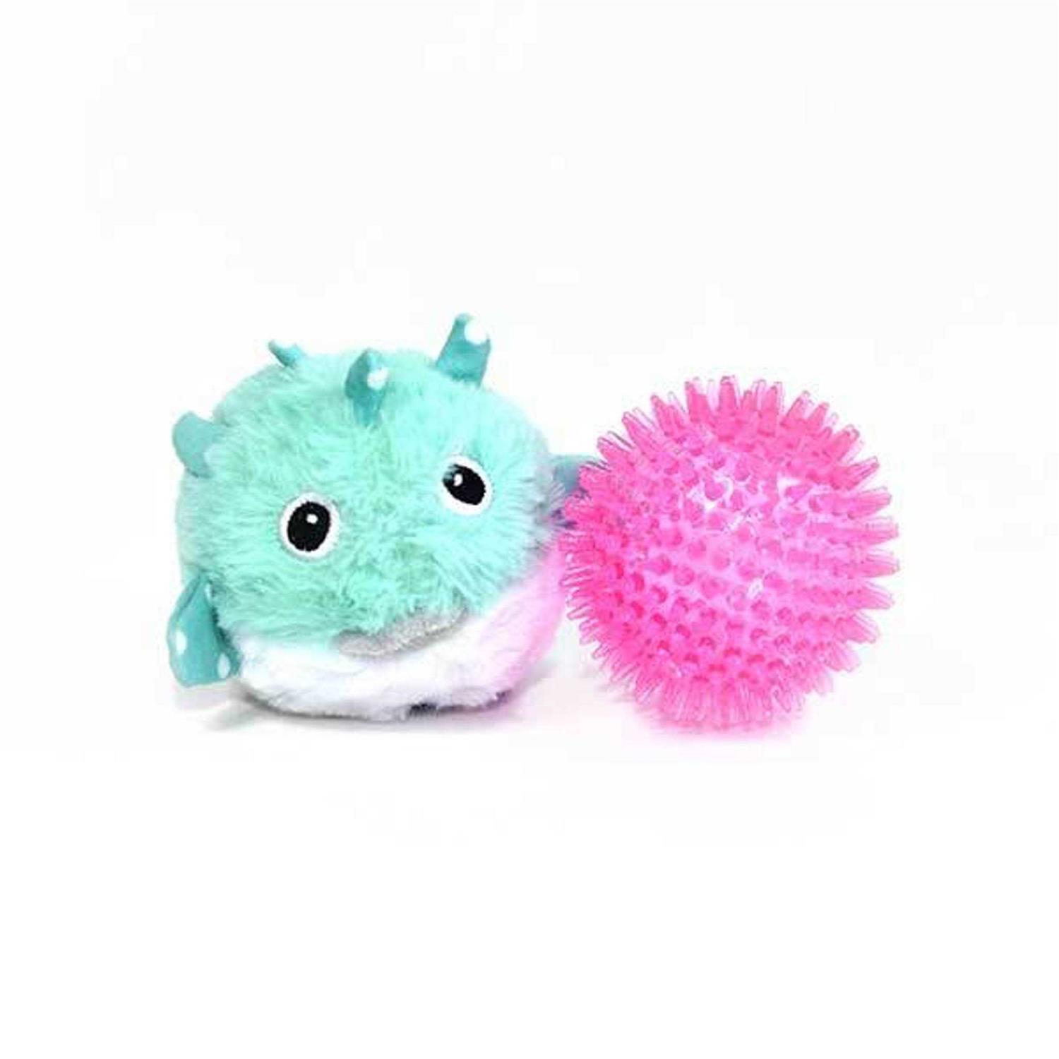 Patchwork Pet Pricklets Puffer Fish Dog Toy / 4 inch - Healthber