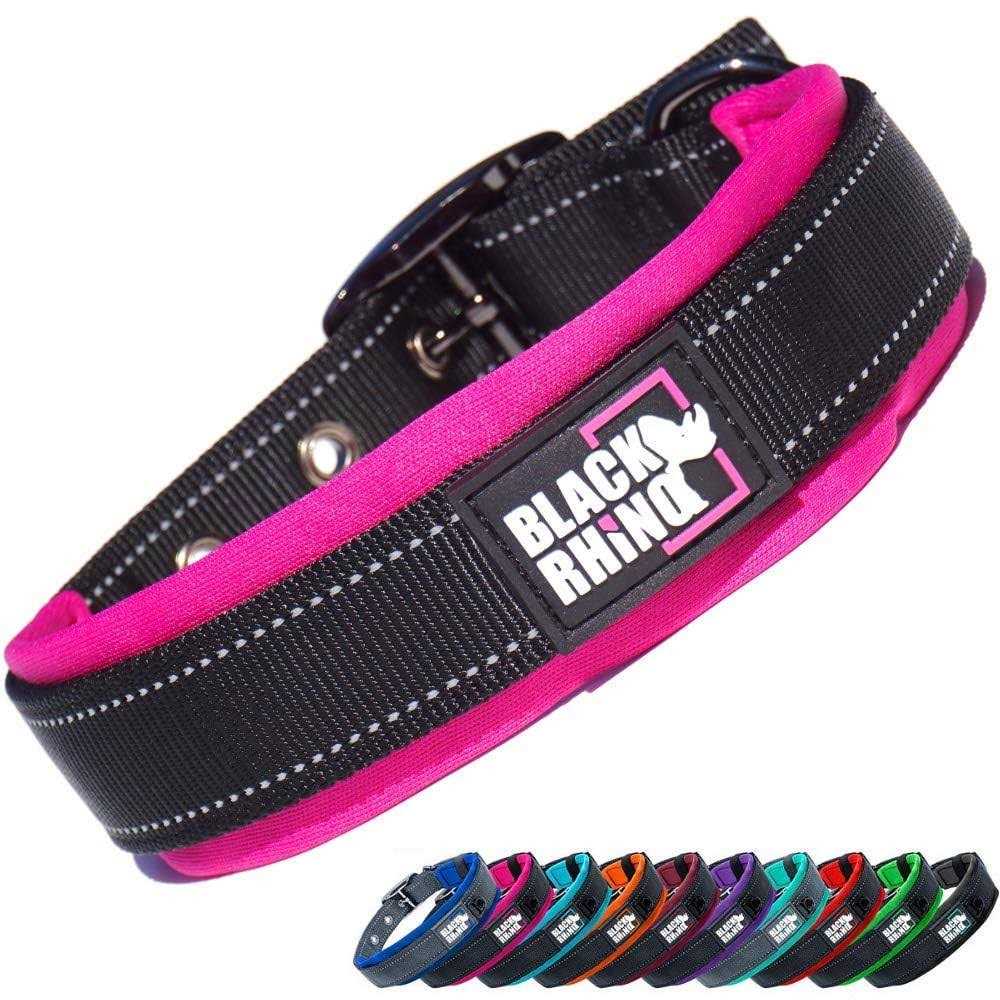 Black Rhino The Comfort Collar Ultra Soft Neoprene Padded Dog Collar for All Breeds - Healthber