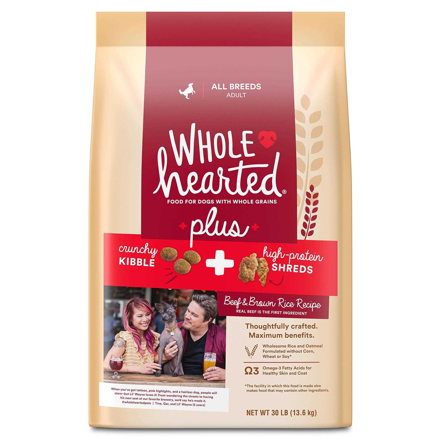 WholeHearted Plus Brown Rice Recipe with Whole Grains Dry Dog Food - Healthber