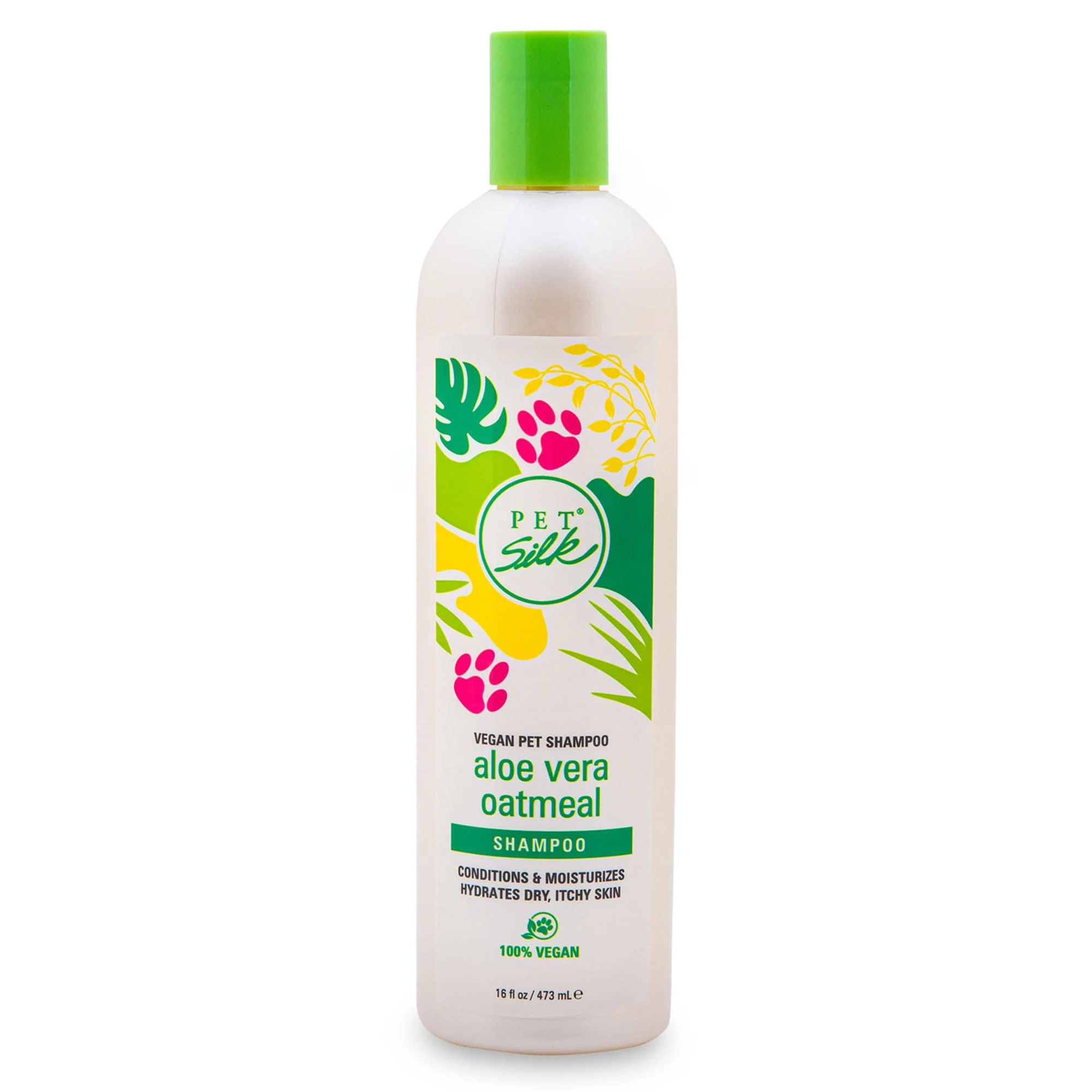Pet Silk Vegan Aloe Vera Oatmeal Shampoo, 16 oz - Healthber