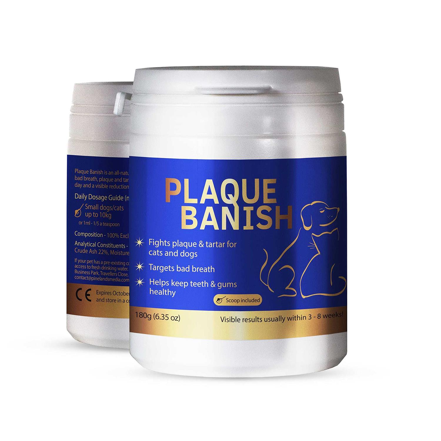 Plaque Banish 100% Natural Plaque Off & Tartar Remover For Dogs & Cats - Healthber