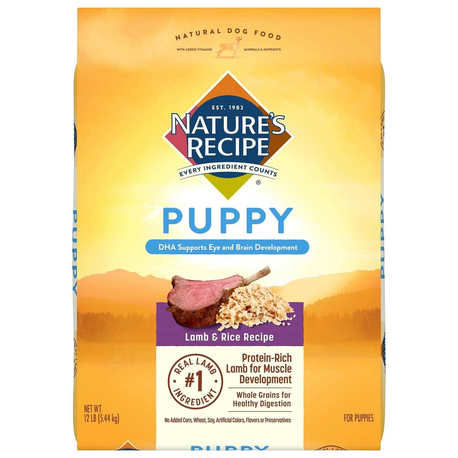 Natures Recipe Puppy Dry Dog Food Lamb & Rice - Healthber