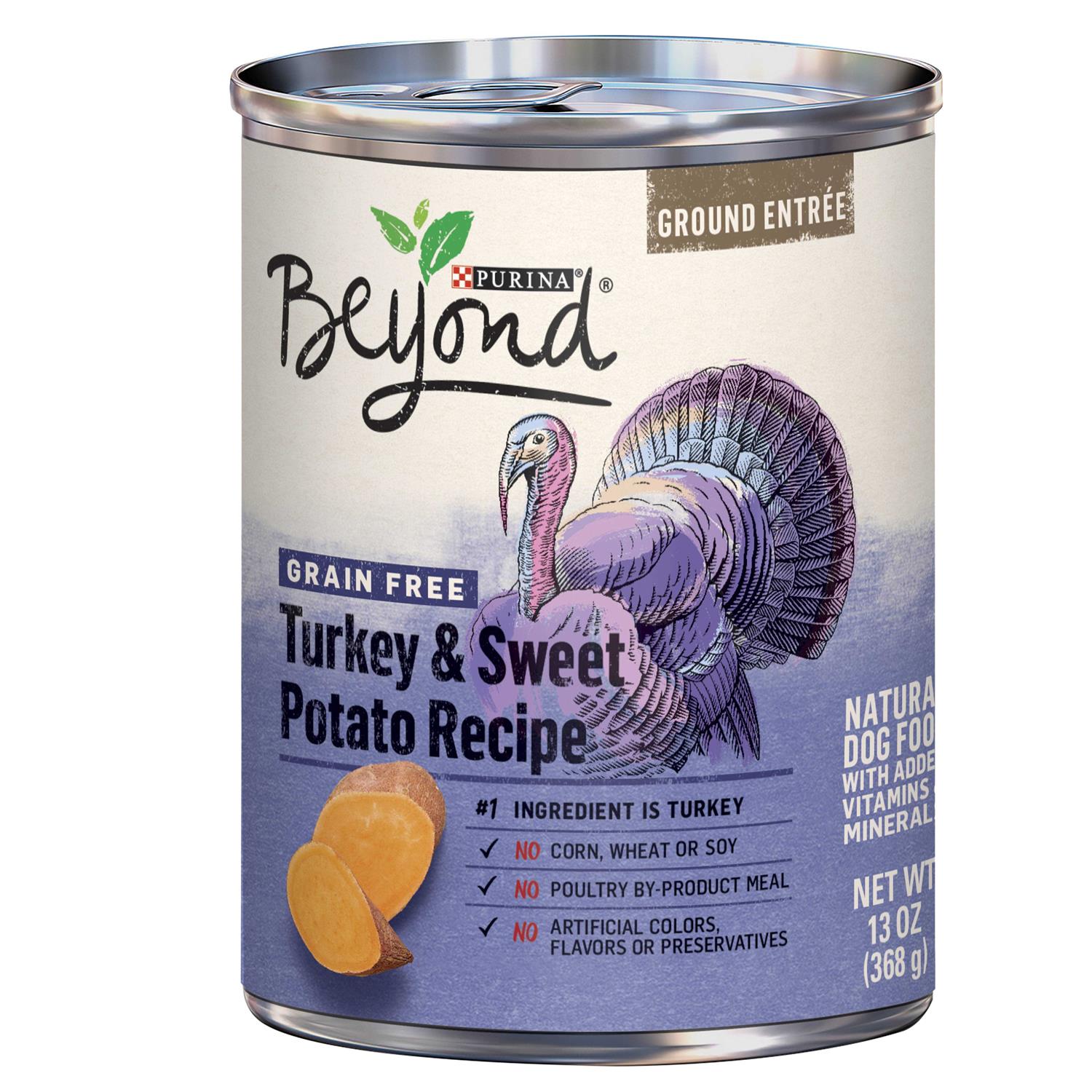 Purina Beyond Grain Free Ground Entrée Turkey & Sweet Potato Recipe Wet Dog Food - Healthber