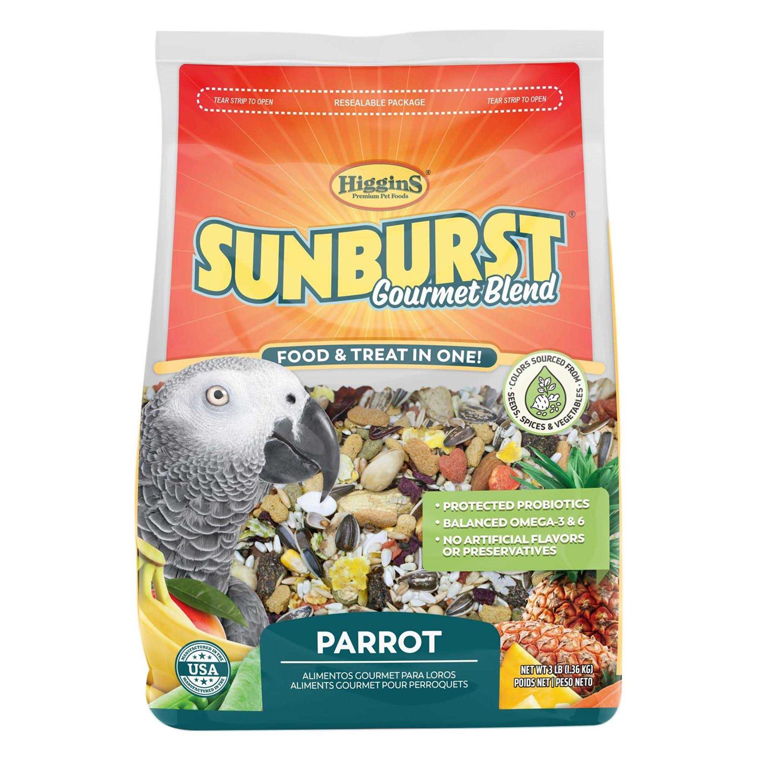 Higgins Sunburst Gourmet Blend Parrot Food - Healthber