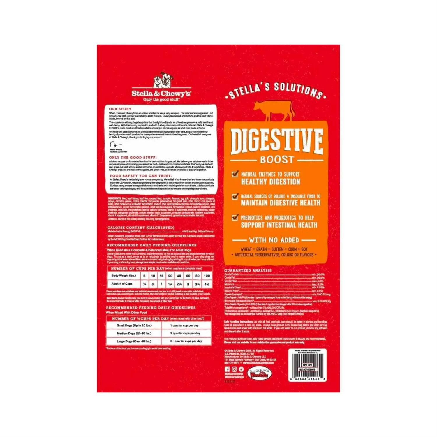 Stella & Chewy’s Solutions Digestive Boost Beef Freeze-Dried Dog Food - Healthber