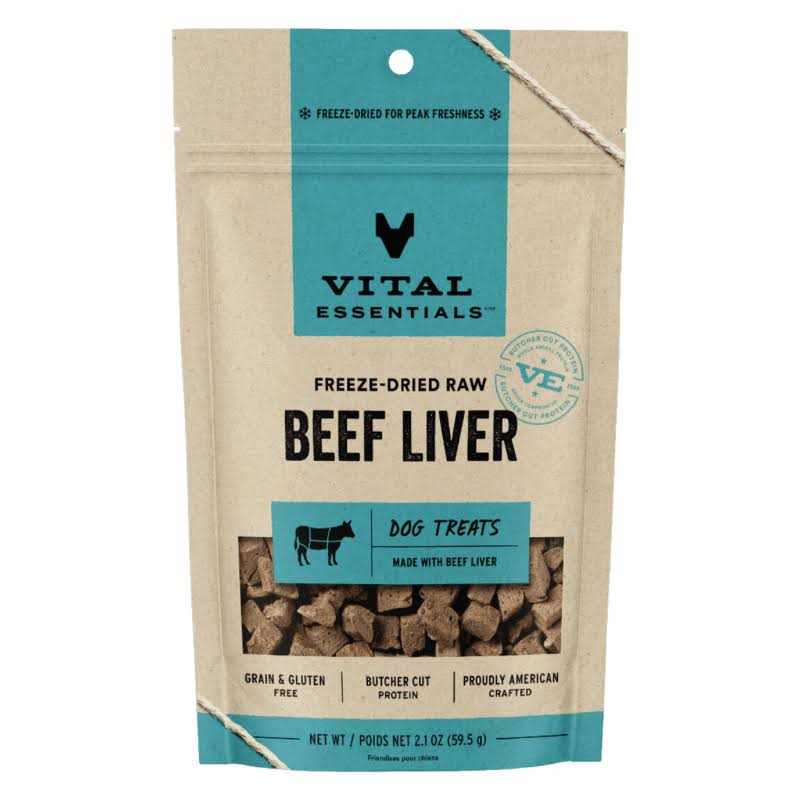 Vital Essentials Beef Liver Freeze-Dried Dog Treats - Healthber